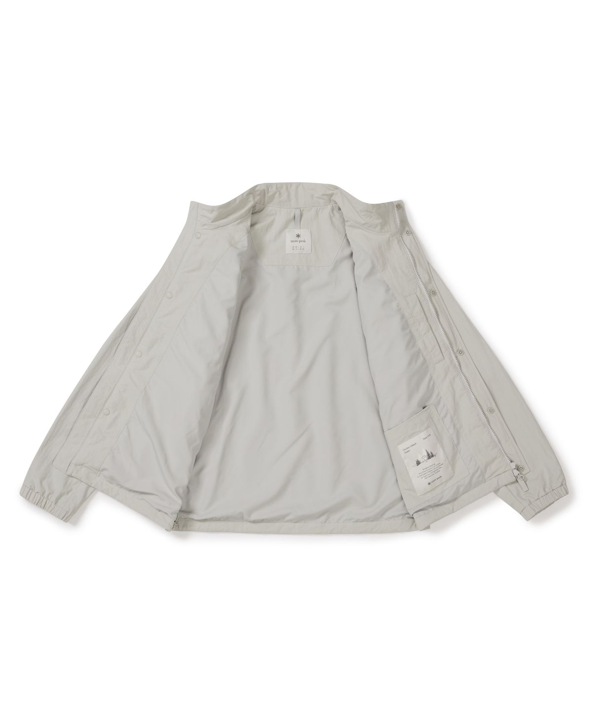 스노우피크 어패럴(SNOWPEAK APPAREL) 캠플 스탠드넥 바람막이 (S26ZMCWB12) Light Beige