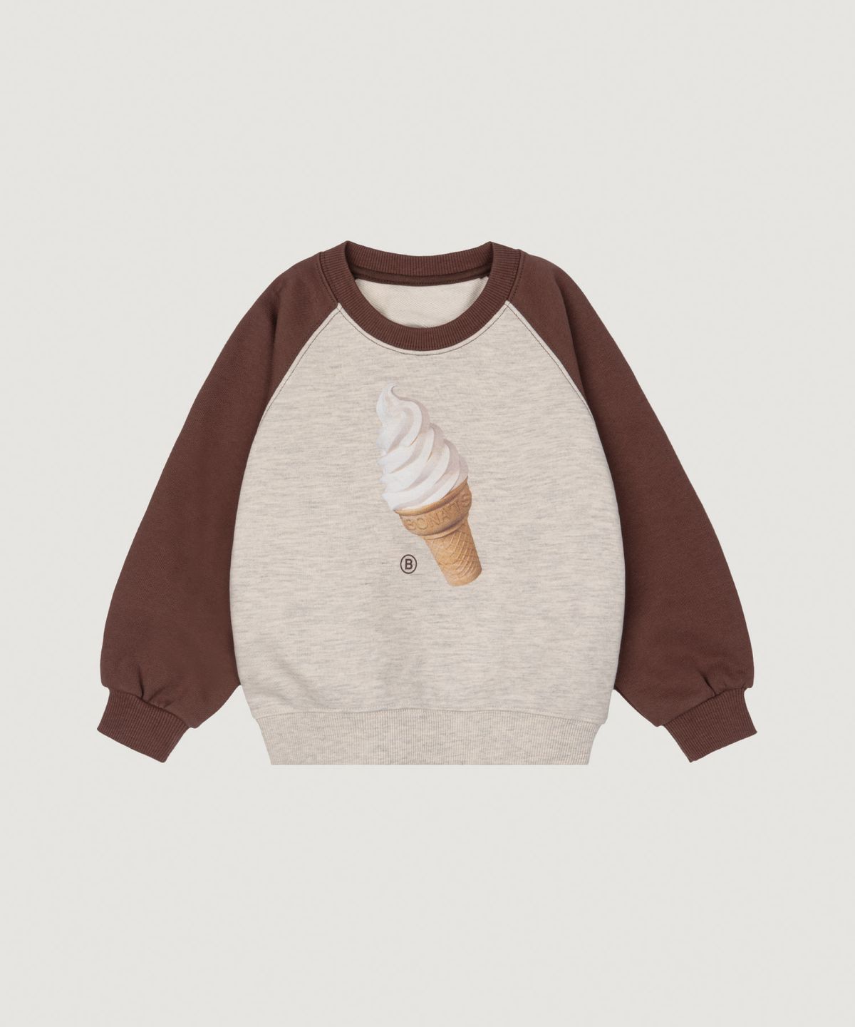 보나츠(BONATS) 야미야미 래글런 스웻셔츠_ICE CREAM