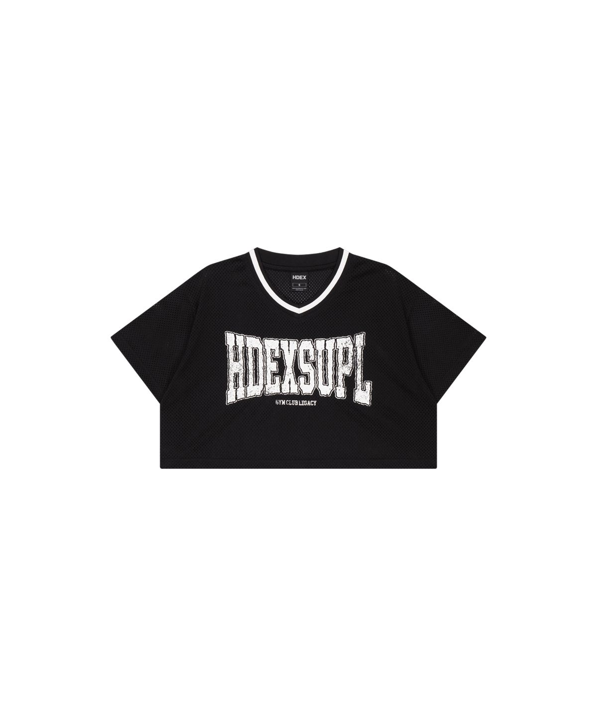에이치덱스(HDEX) 메가 와이드 매쉬 크롭 숏 슬리브 (Black)