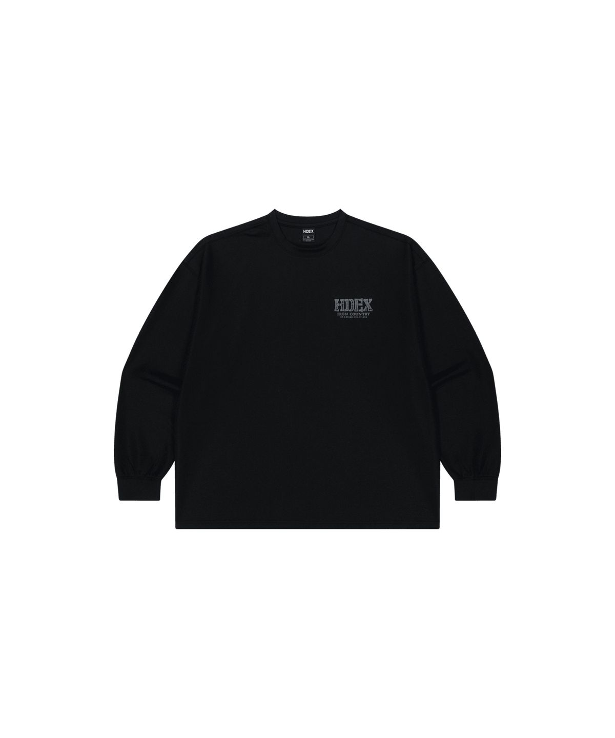 에이치덱스(HDEX) 코어 와플 자이언트핏 롱 슬리브 (Black)