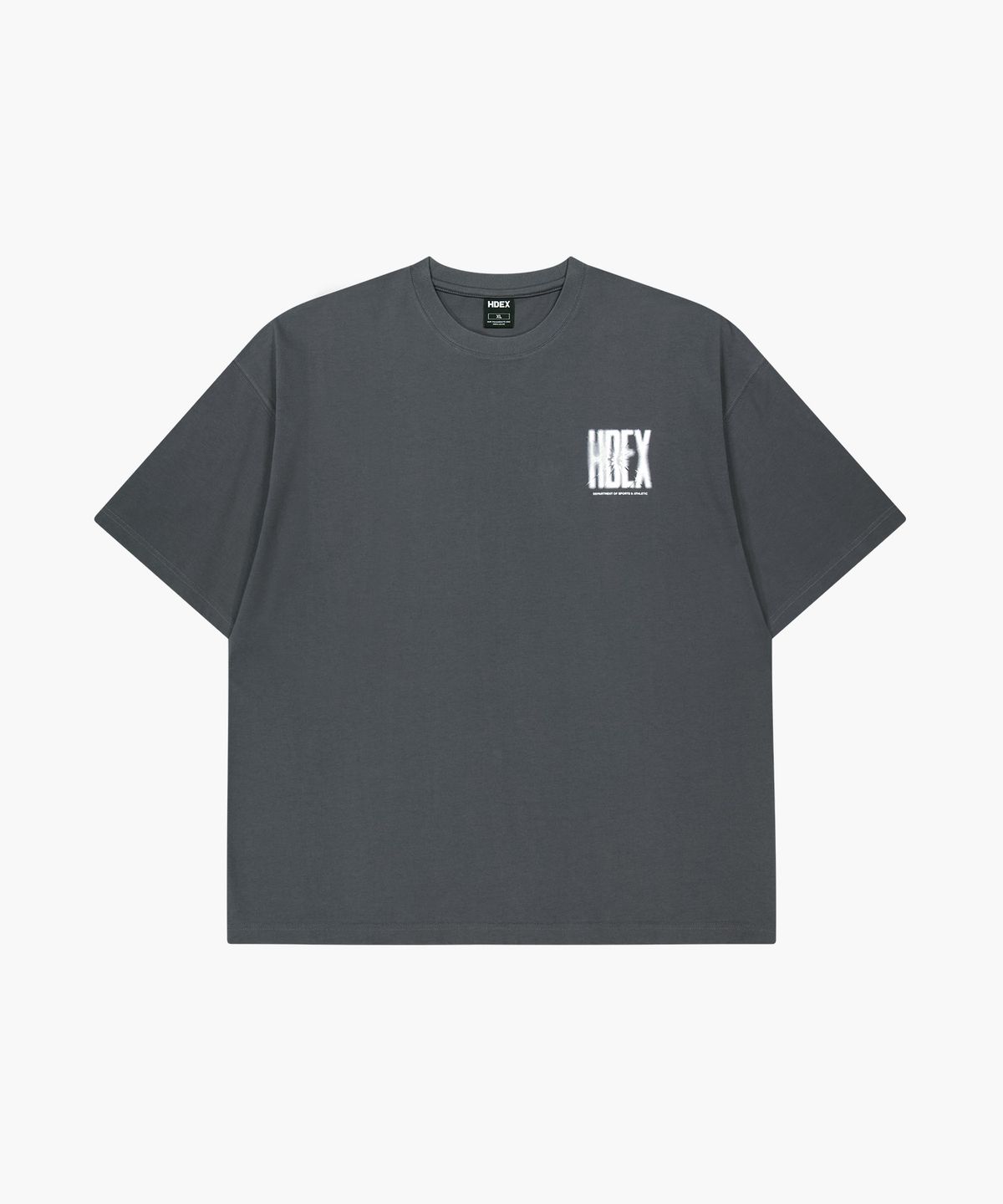 에이치덱스(HDEX) 크랙 프린티드 숏 슬리브 (Charcoal)