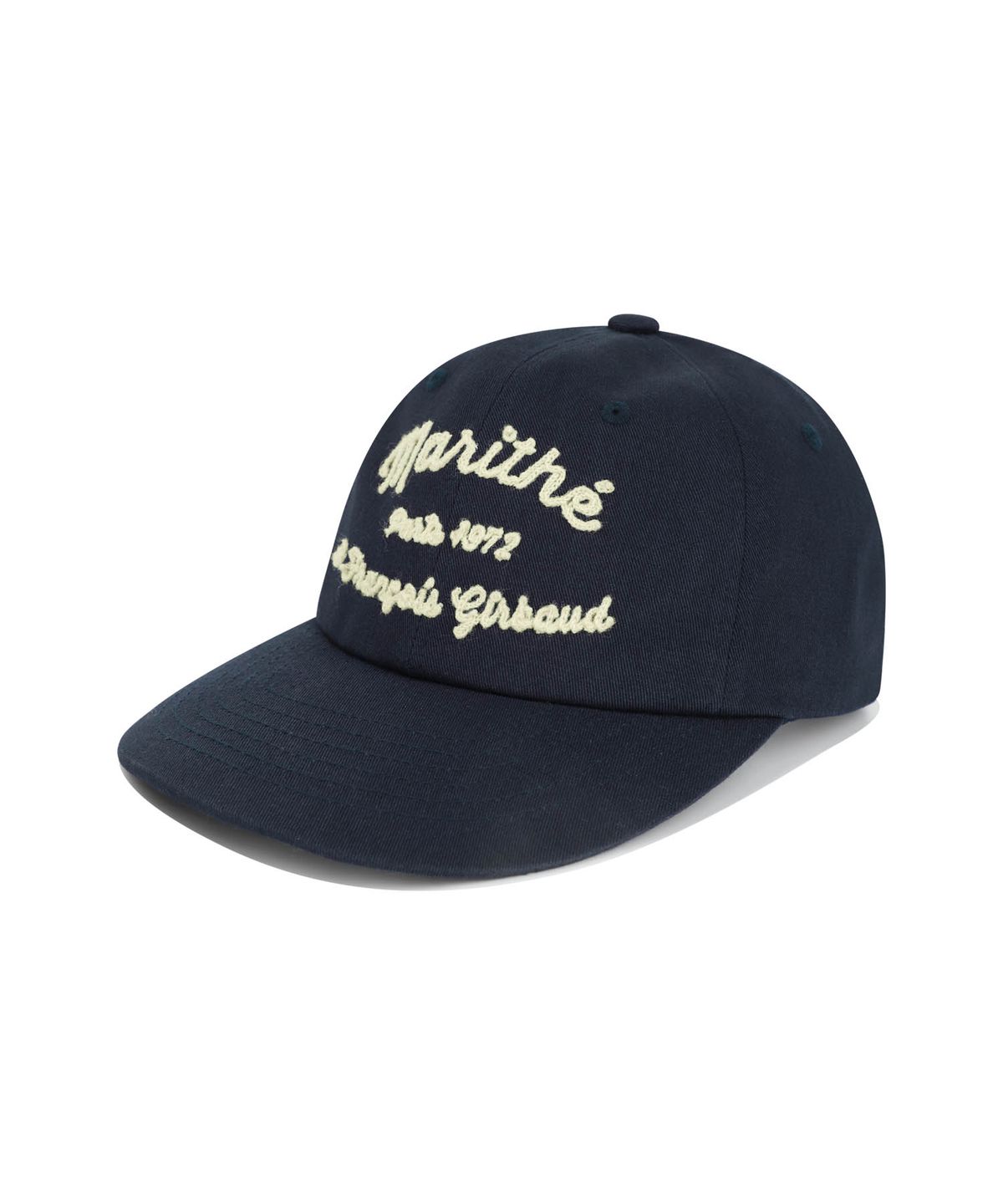 마리떼 프랑소와 저버(MARITHÉ + FRANҪOIS GIRBAUD) CHAIN EMBROIDERY FLAT BRIM CAP navy