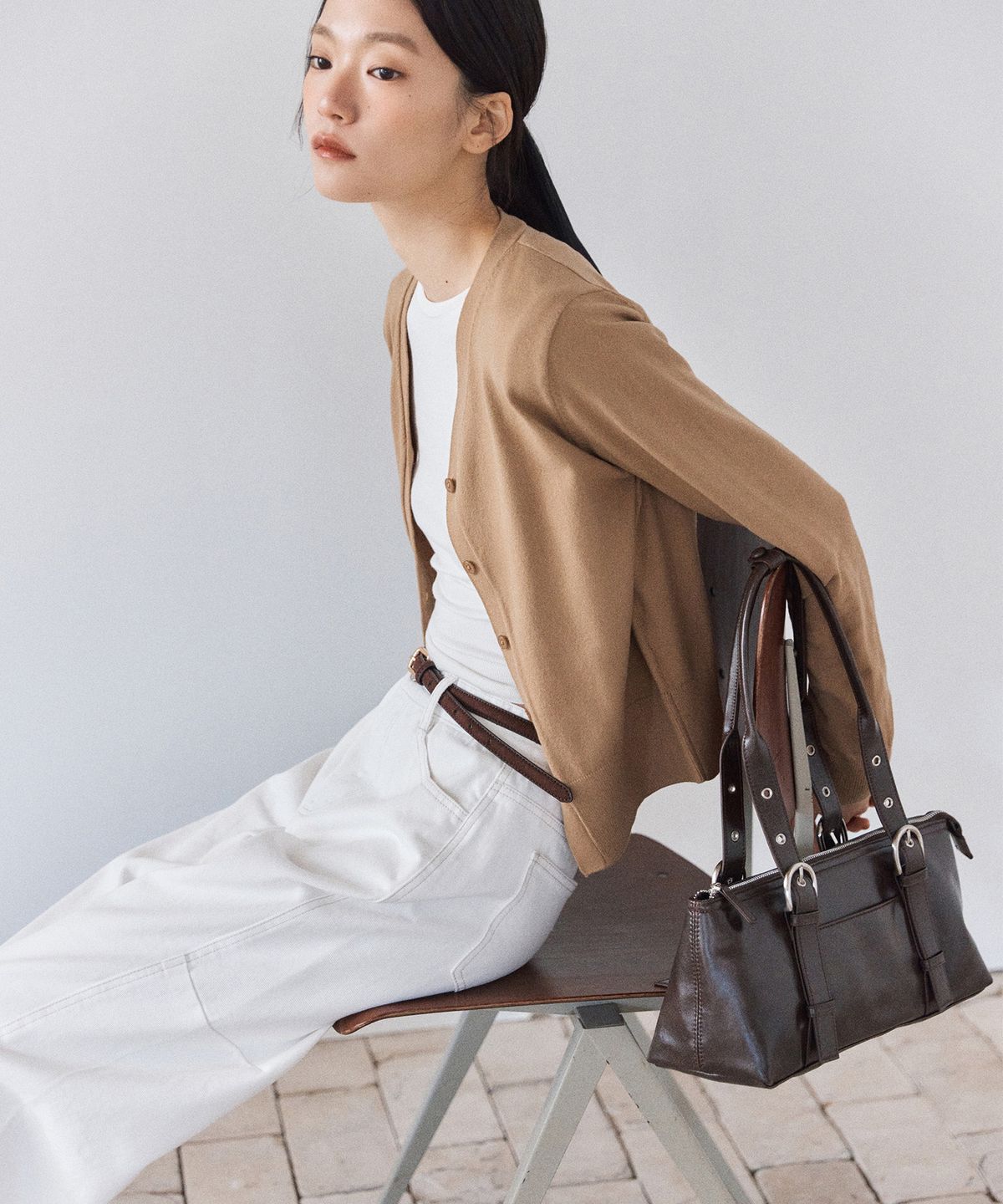 미쏘(MIXXO) 버클 숄더백_MIABGG201G