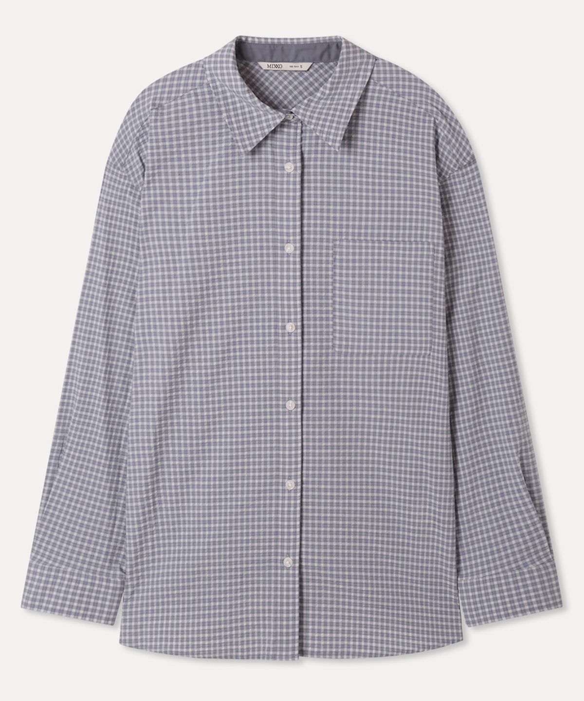 미쏘(MIXXO) 오버핏 체크 셔츠_MIWYWG311C
