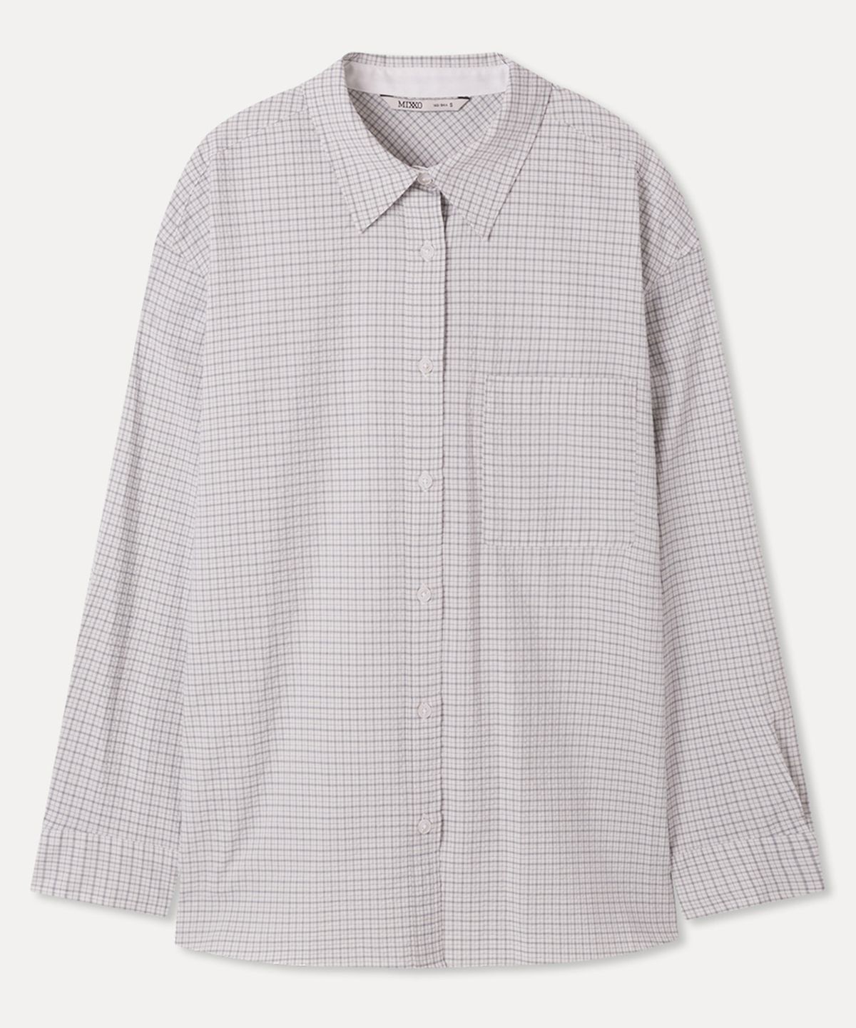 미쏘(MIXXO) 오버핏 체크 셔츠_MIWYWG311C