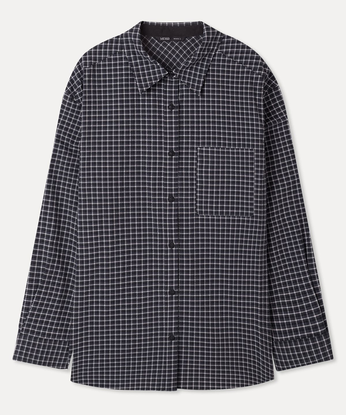미쏘(MIXXO) 오버핏 체크 셔츠_MIWYWG311C
