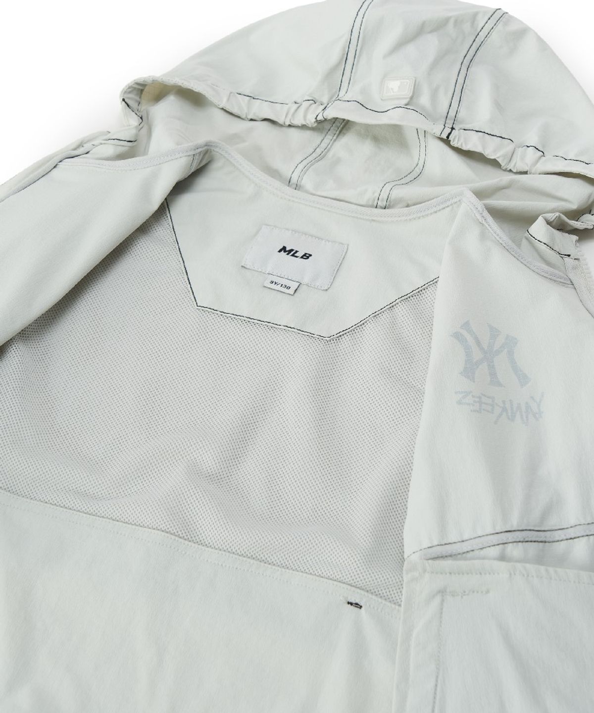 엠엘비 키즈(MLB KIDS) 스트릿 코듀라 립스탑 스티치 바람막이 NY (Mg.Cream)
