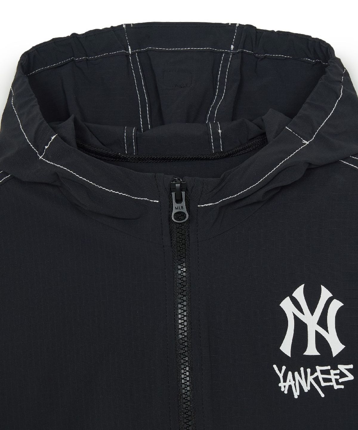 엠엘비 키즈(MLB KIDS) 스트릿 코듀라 립스탑 스티치 바람막이 NY (Black)