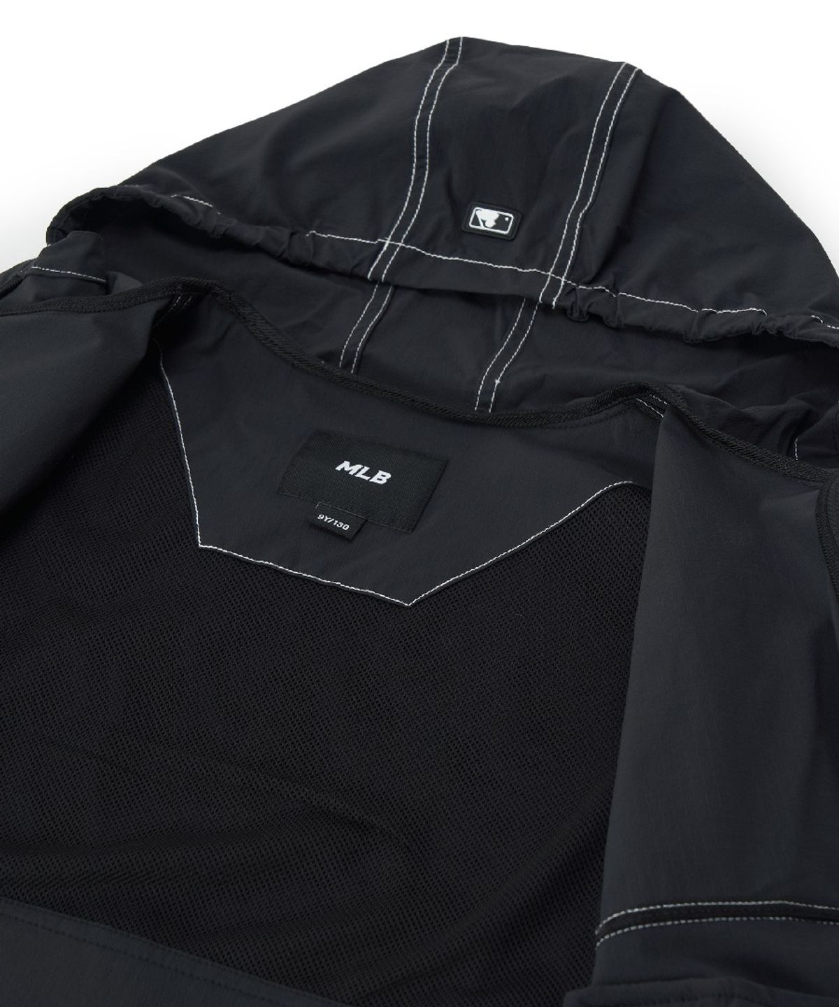엠엘비 키즈(MLB KIDS) 스트릿 코듀라 립스탑 스티치 바람막이 NY (Black)