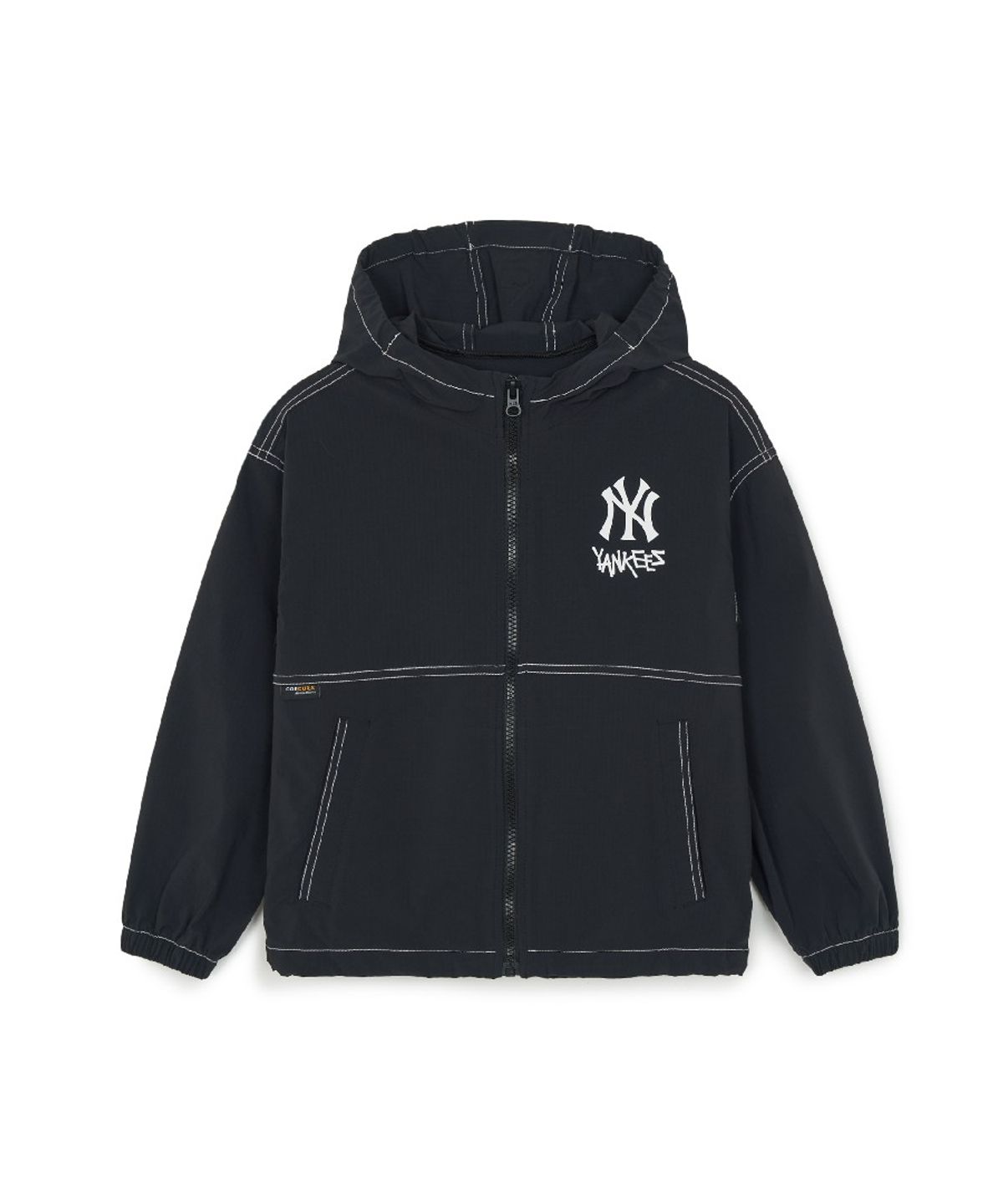 엠엘비 키즈(MLB KIDS) 스트릿 코듀라 립스탑 스티치 바람막이 NY (Black)