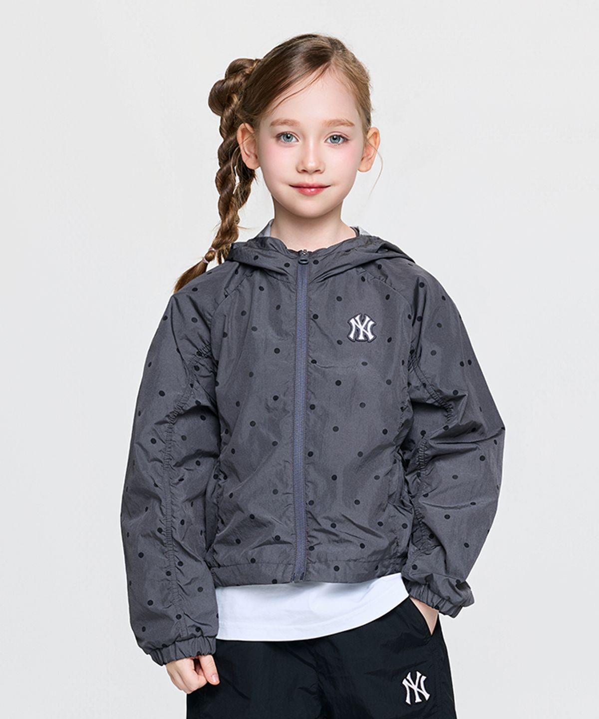 엠엘비 키즈(MLB KIDS) 스트릿 걸즈 리본 바람막이 NY