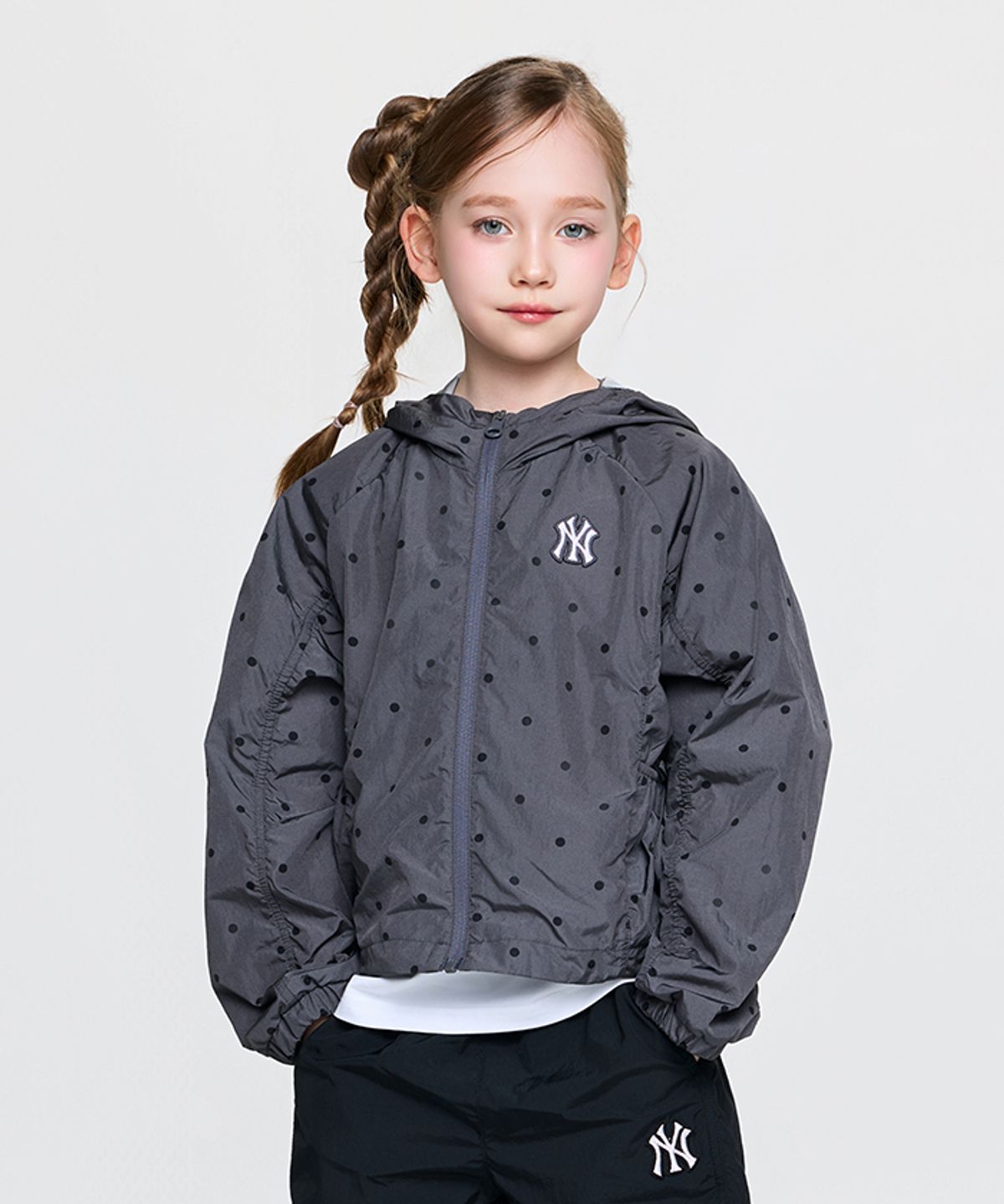 엠엘비 키즈(MLB KIDS) 스트릿 걸즈 리본 바람막이 NY
