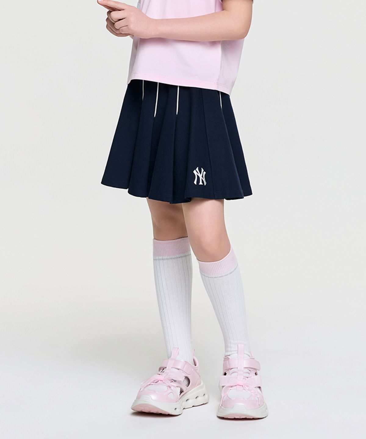 엠엘비 키즈(MLB KIDS) 바시티 스포티브 플리츠 스커트 NY (Navy)