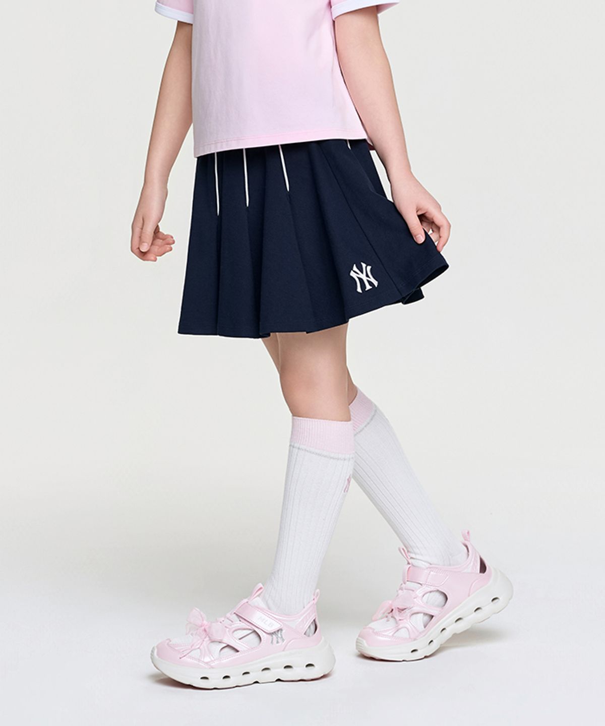 엠엘비 키즈(MLB KIDS) 바시티 스포티브 플리츠 스커트 NY (Navy)