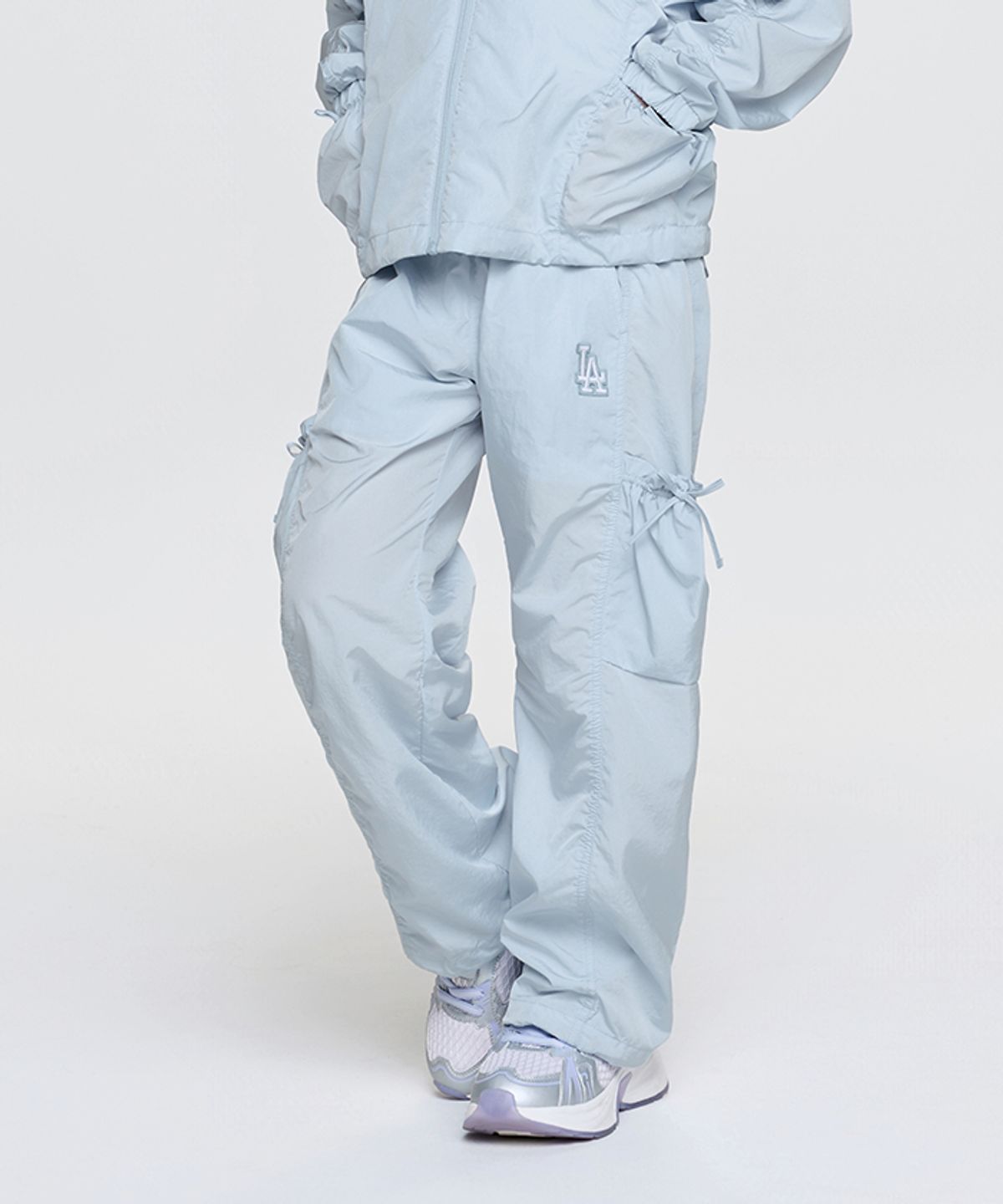 엠엘비 키즈(MLB KIDS) 스트릿 걸즈 리본 카고 우븐팬츠 LA (Ptn.Skyblue)