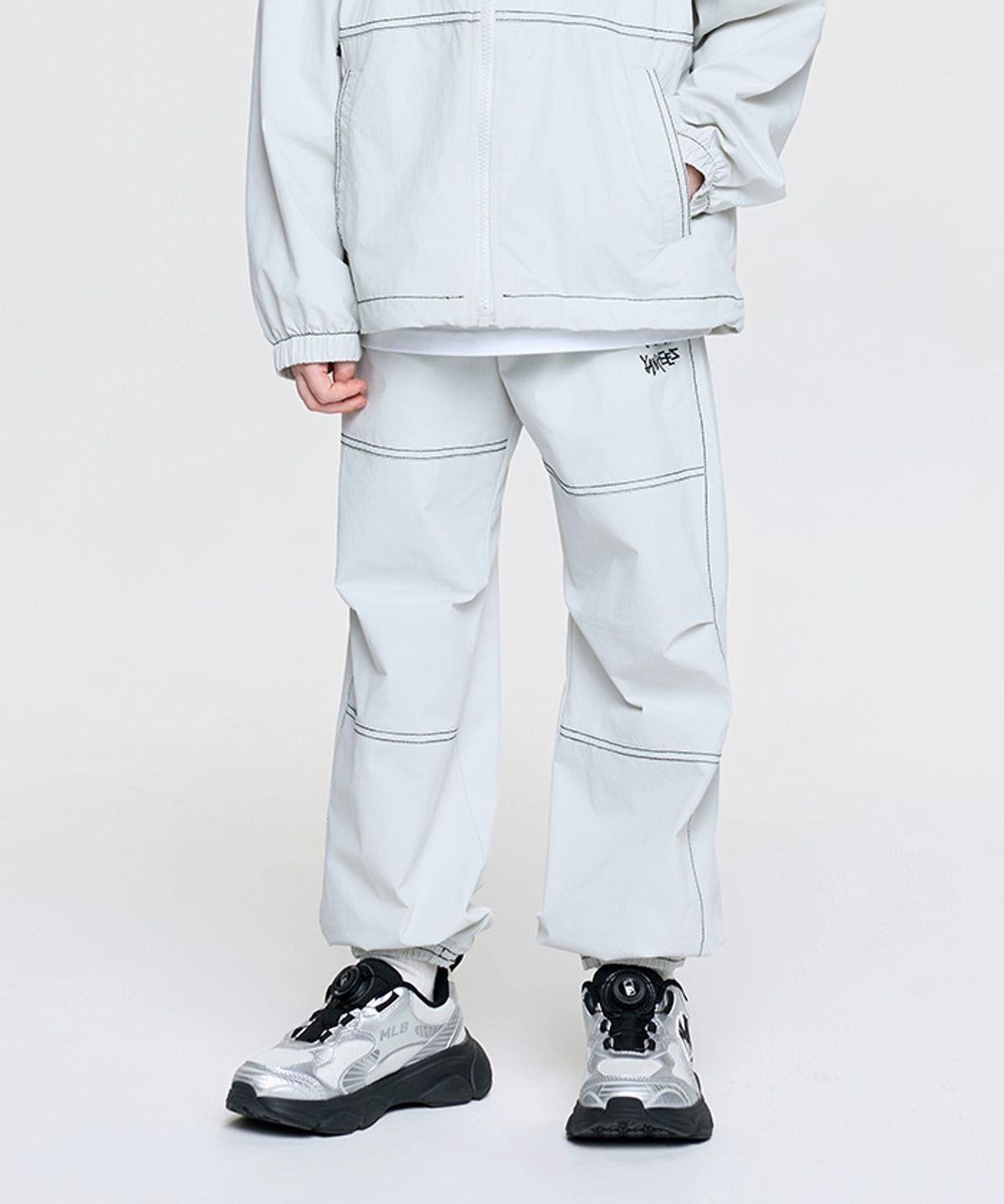 엠엘비 키즈(MLB KIDS) 스트릿 코듀라 립스탑 조거팬츠(SET) NY (Mg.Cream)