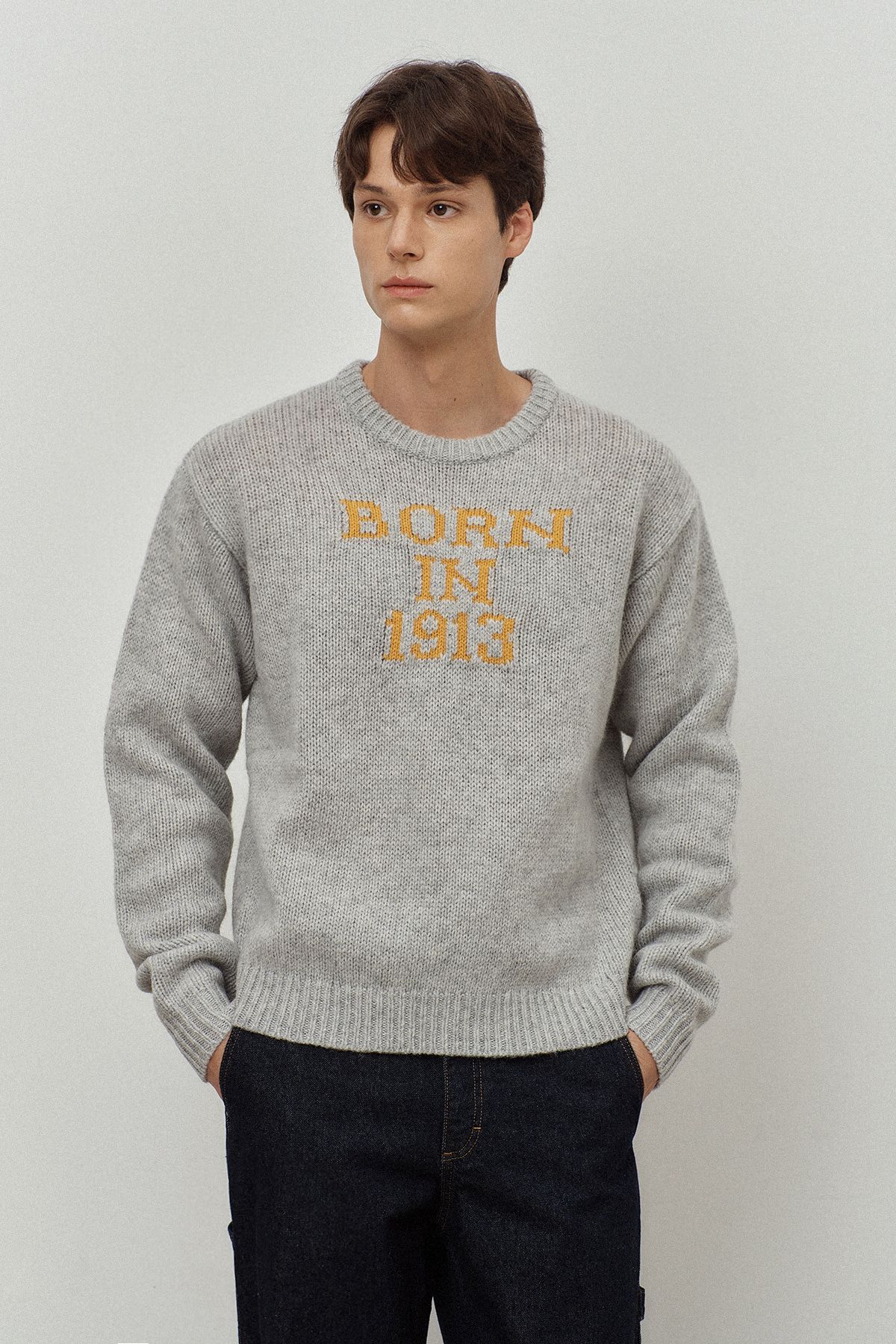 르몽생미셸(LE MONT ST MICHEL) SOSTRA-BORN IN 1913 SWEATER_Grey