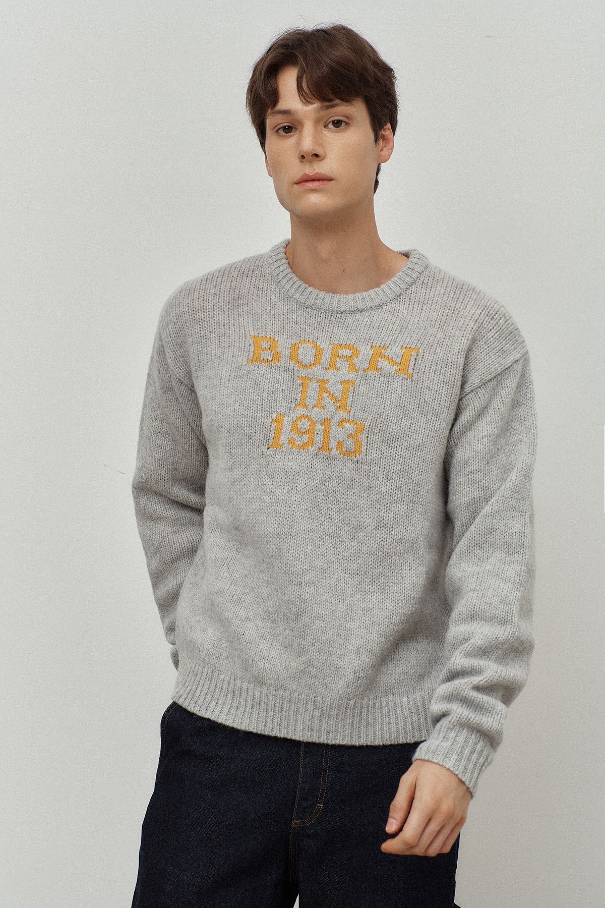 르몽생미셸(LE MONT ST MICHEL) SOSTRA-BORN IN 1913 SWEATER_Grey