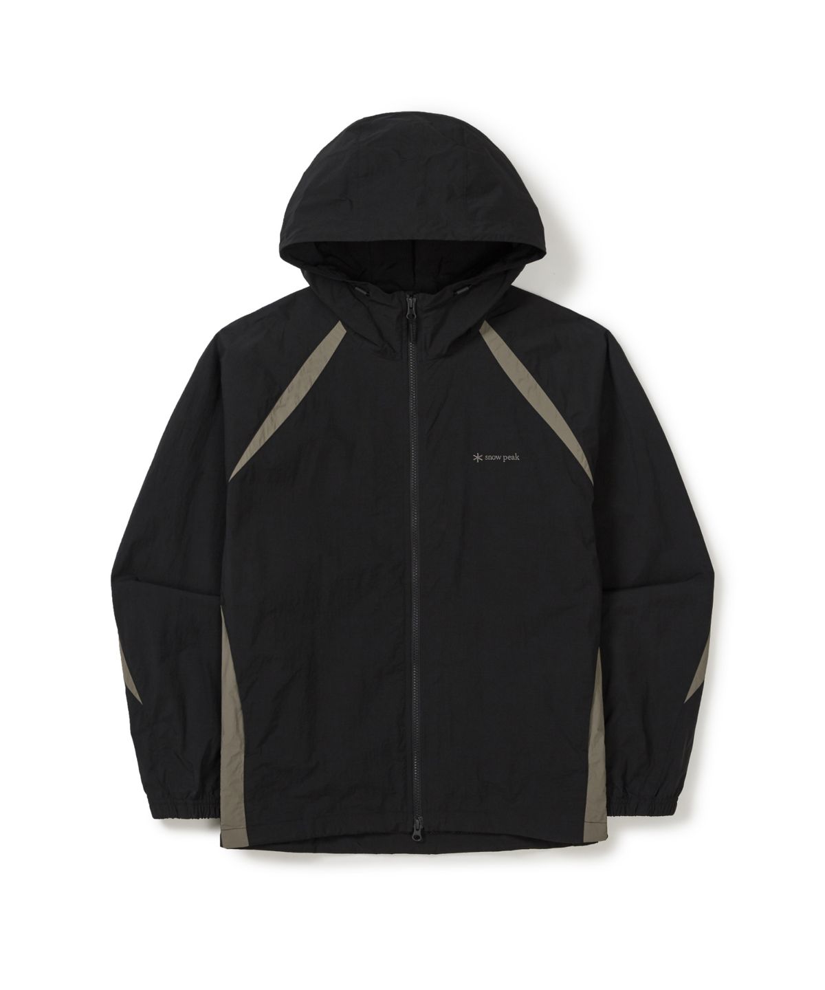 스노우피크 어패럴(SNOWPEAK APPAREL) 경량 타슬란 컬러블럭 후드 바람막이 (S26SULWB56) Dark Charcoal