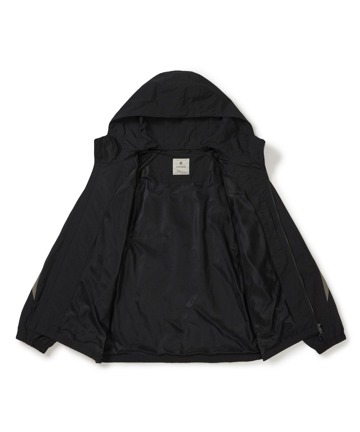스노우피크 어패럴(SNOWPEAK APPAREL) 경량 타슬란 컬러블럭 후드 바람막이 (S26SULWB56) Dark Charcoal