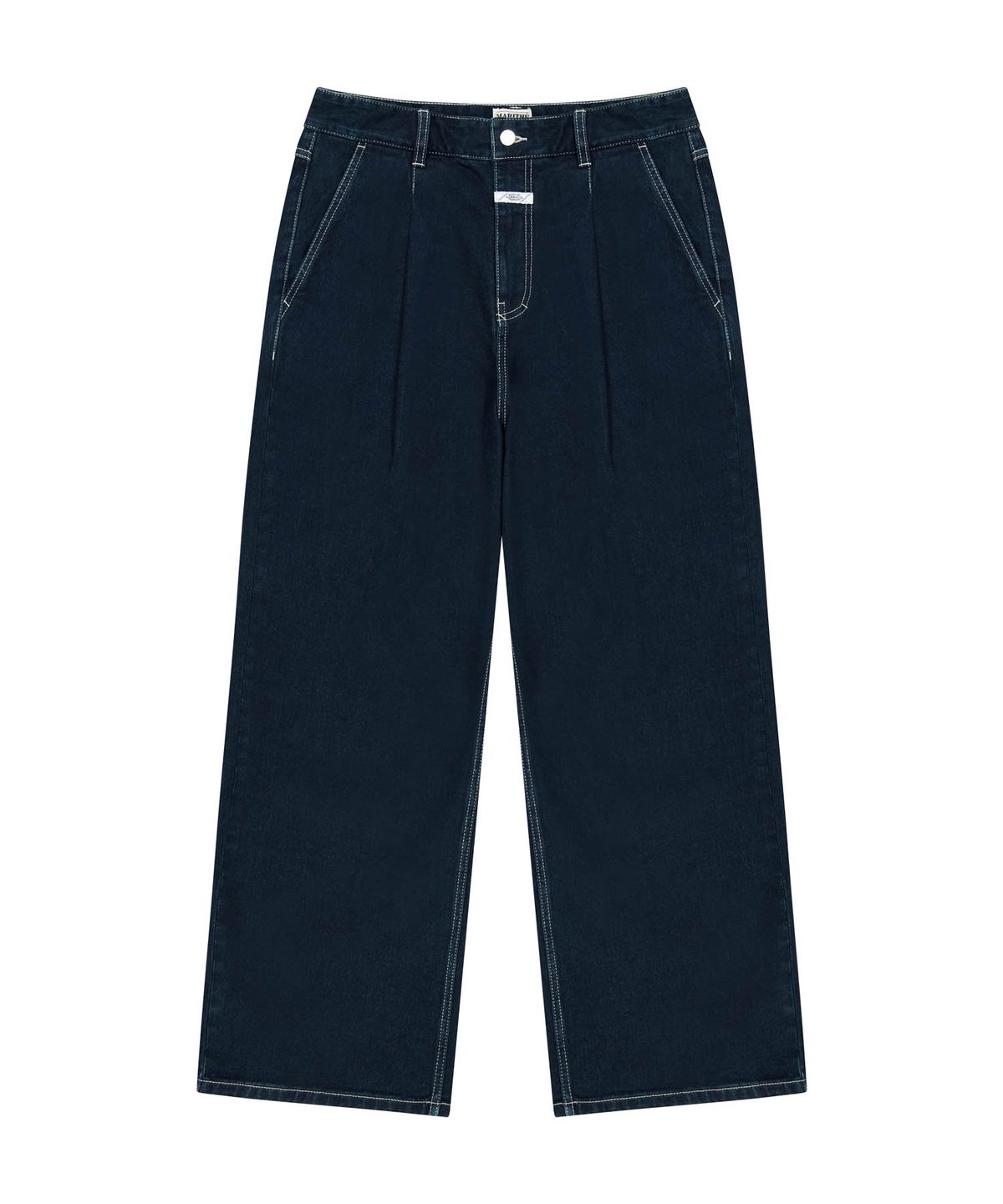 마리떼 프랑소와 저버(MARITHÉ + FRANҪOIS GIRBAUD) NEW M LOW-WAIST TUCK WIDE DENIM PANTS dark blue