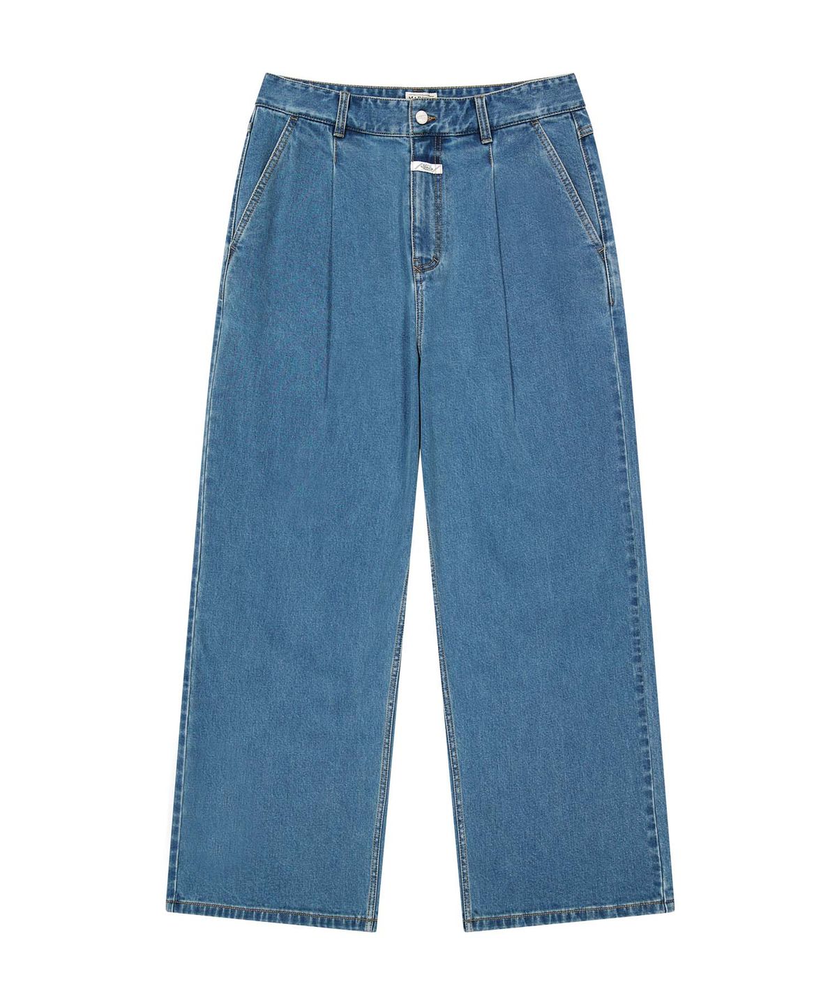 마리떼 프랑소와 저버(MARITHÉ + FRANҪOIS GIRBAUD) NEW M LOW-WAIST TUCK WIDE DENIM PANTS blue