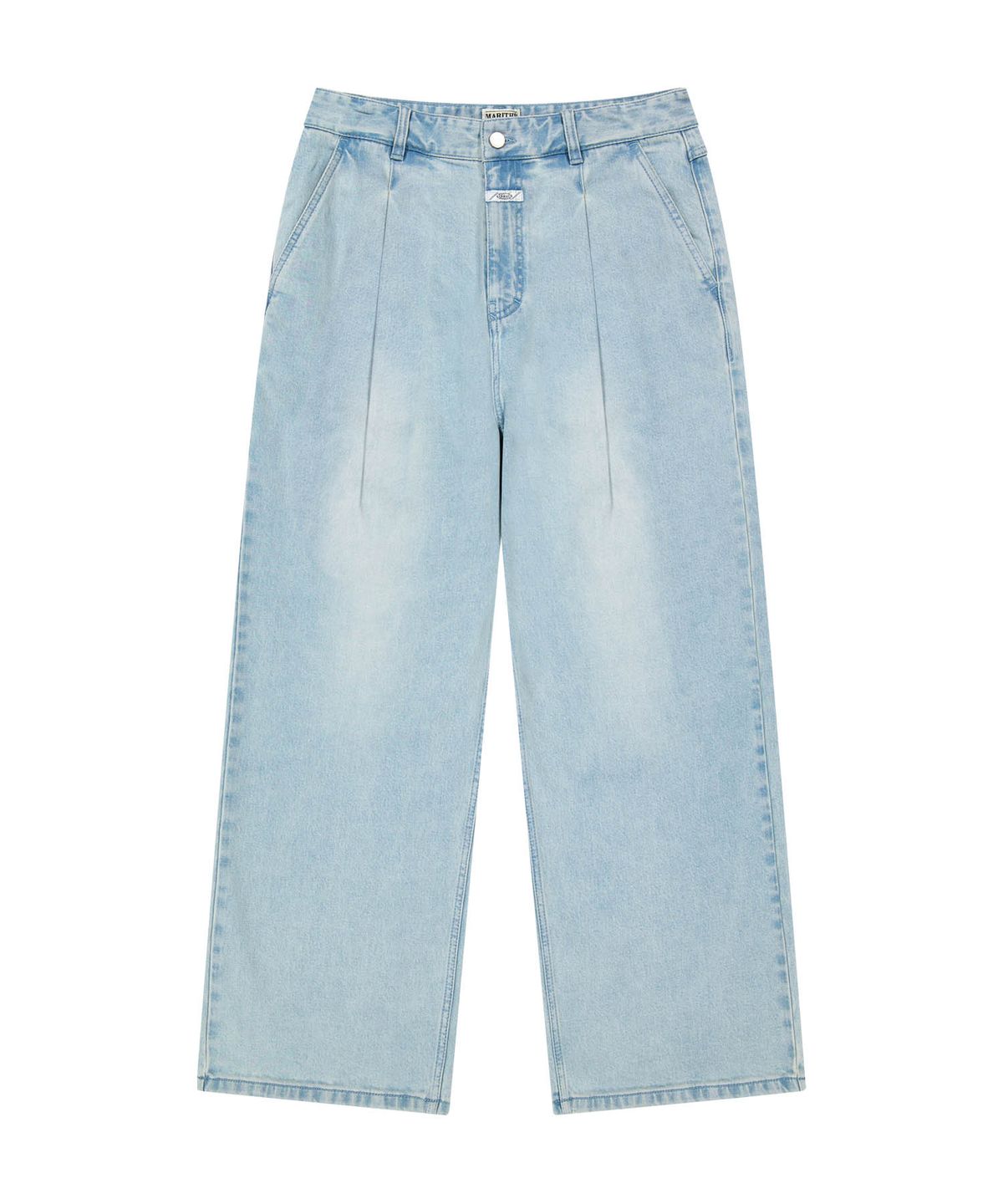 마리떼 프랑소와 저버(MARITHÉ + FRANҪOIS GIRBAUD) NEW M LOW-WAIST TUCK WIDE DENIM PANTS light blue