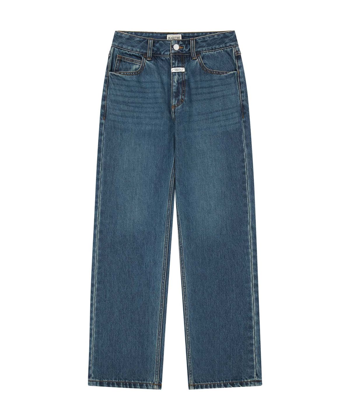 마리떼 프랑소와 저버(MARITHÉ + FRANҪOIS GIRBAUD) W SLIM STRAIGHT DENIM PANTS dark blue
