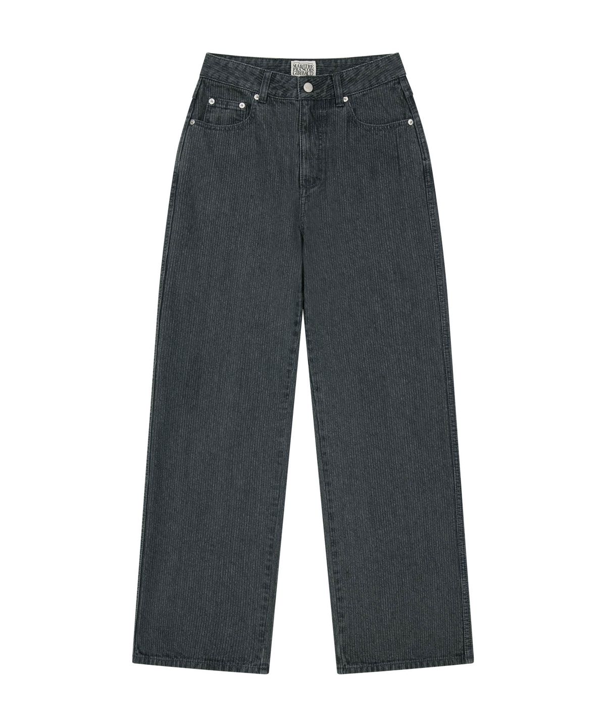 마리떼 프랑소와 저버(MARITHÉ + FRANҪOIS GIRBAUD) W HIGH STRAIGHT STRIPE DENIM PANTS black