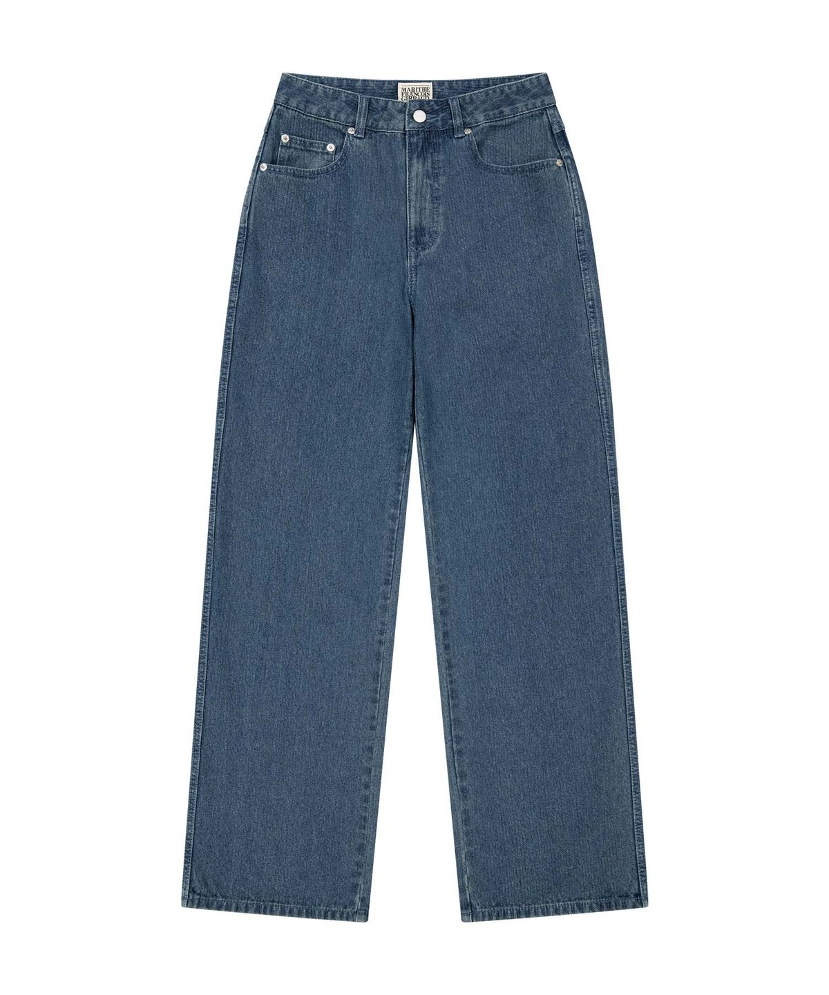 마리떼 프랑소와 저버(MARITHÉ + FRANҪOIS GIRBAUD) W HIGH STRAIGHT STRIPE DENIM PANTS blue