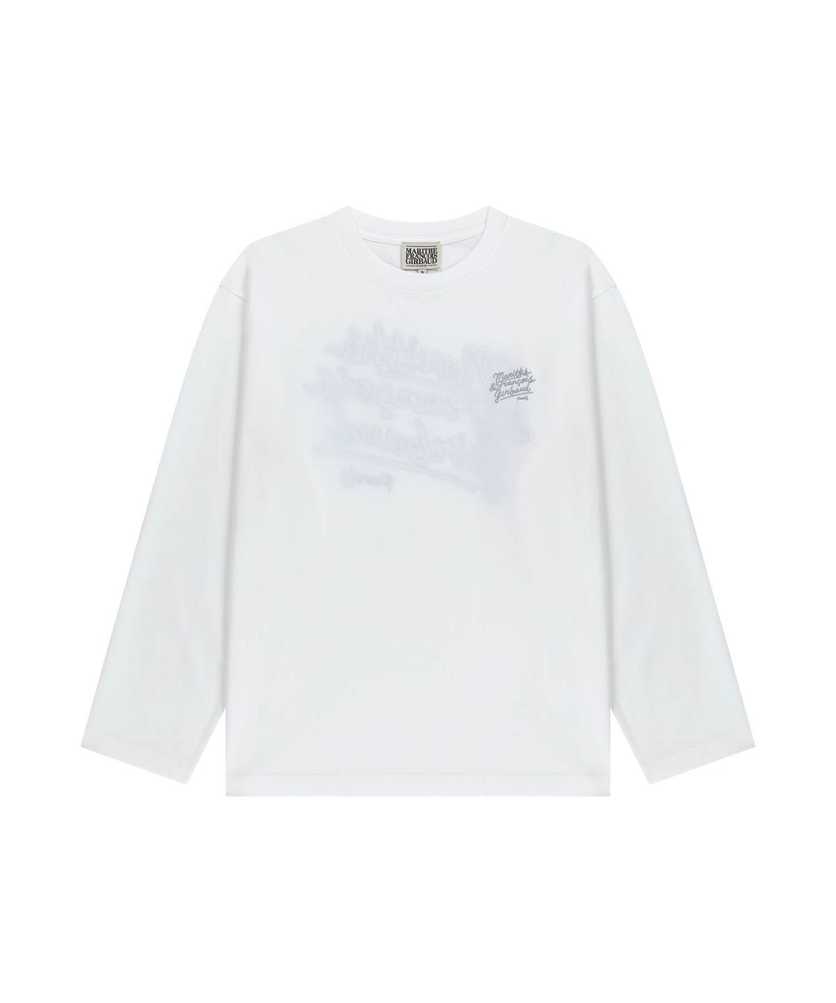 마리떼 프랑소와 저버(MARITHÉ + FRANҪOIS GIRBAUD) [REGEN] BACK DRAWING LOGO LONG SLEEVE TEE white
