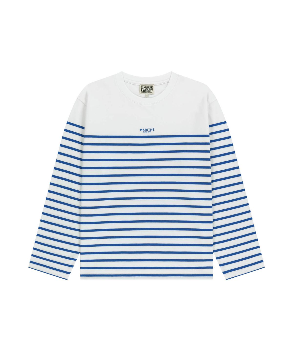 마리떼 프랑소와 저버(MARITHÉ + FRANҪOIS GIRBAUD) BLOCK STRIPE LONG SLEEVE TEE blue