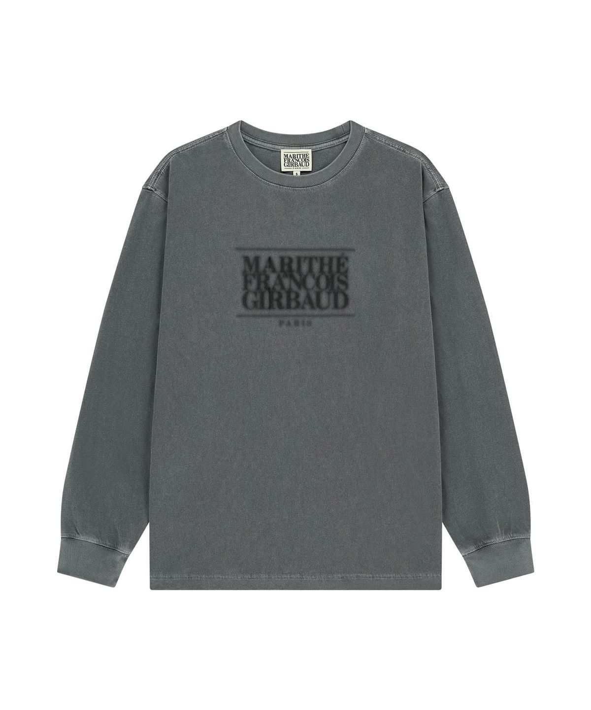 마리떼 프랑소와 저버(MARITHÉ + FRANҪOIS GIRBAUD) SHADOW CLASSIC LOGO DYEING LONG SLEEVE TEE charcoal