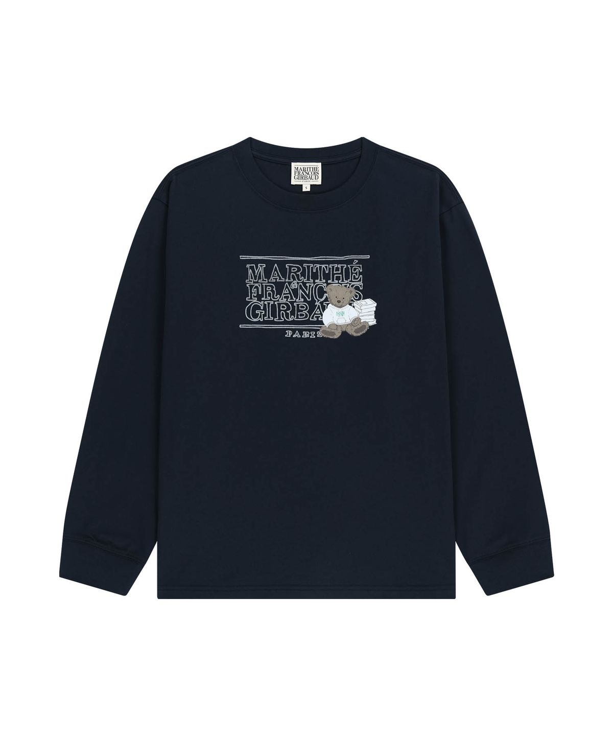마리떼 프랑소와 저버(MARITHÉ + FRANҪOIS GIRBAUD) DOODLE CLASSIC LOGO LONG SLEEVE TEE navy