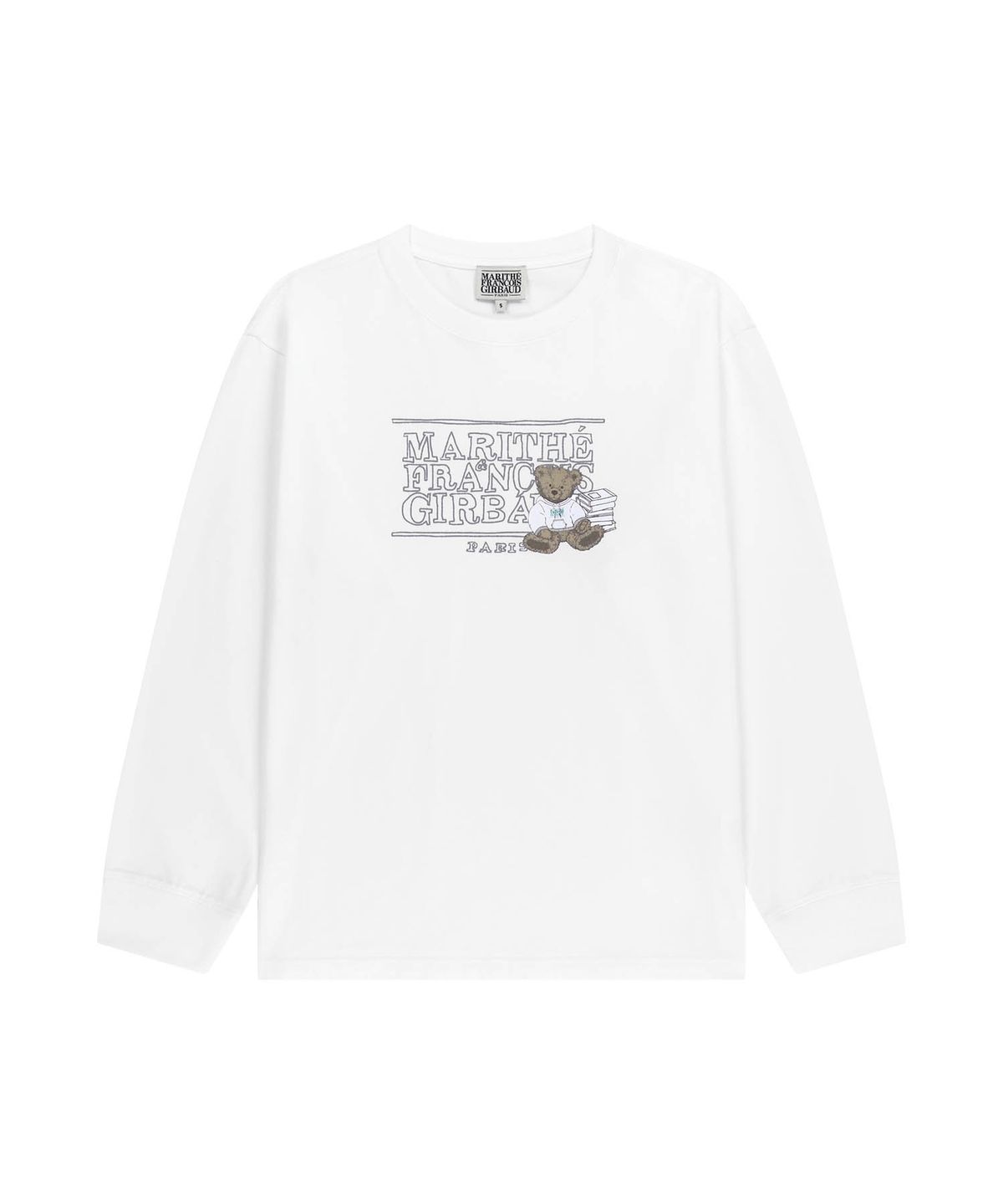 마리떼 프랑소와 저버(MARITHÉ + FRANҪOIS GIRBAUD) DOODLE CLASSIC LOGO LONG SLEEVE TEE white