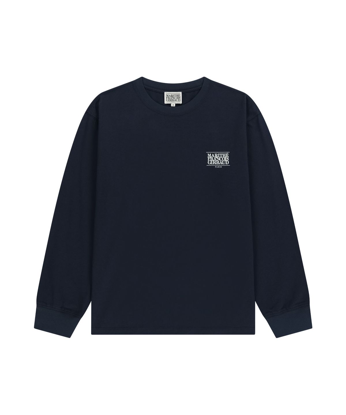 마리떼 프랑소와 저버(MARITHÉ + FRANҪOIS GIRBAUD) BACK CLASSIC LOGO LONG SLEEVE TEE navy