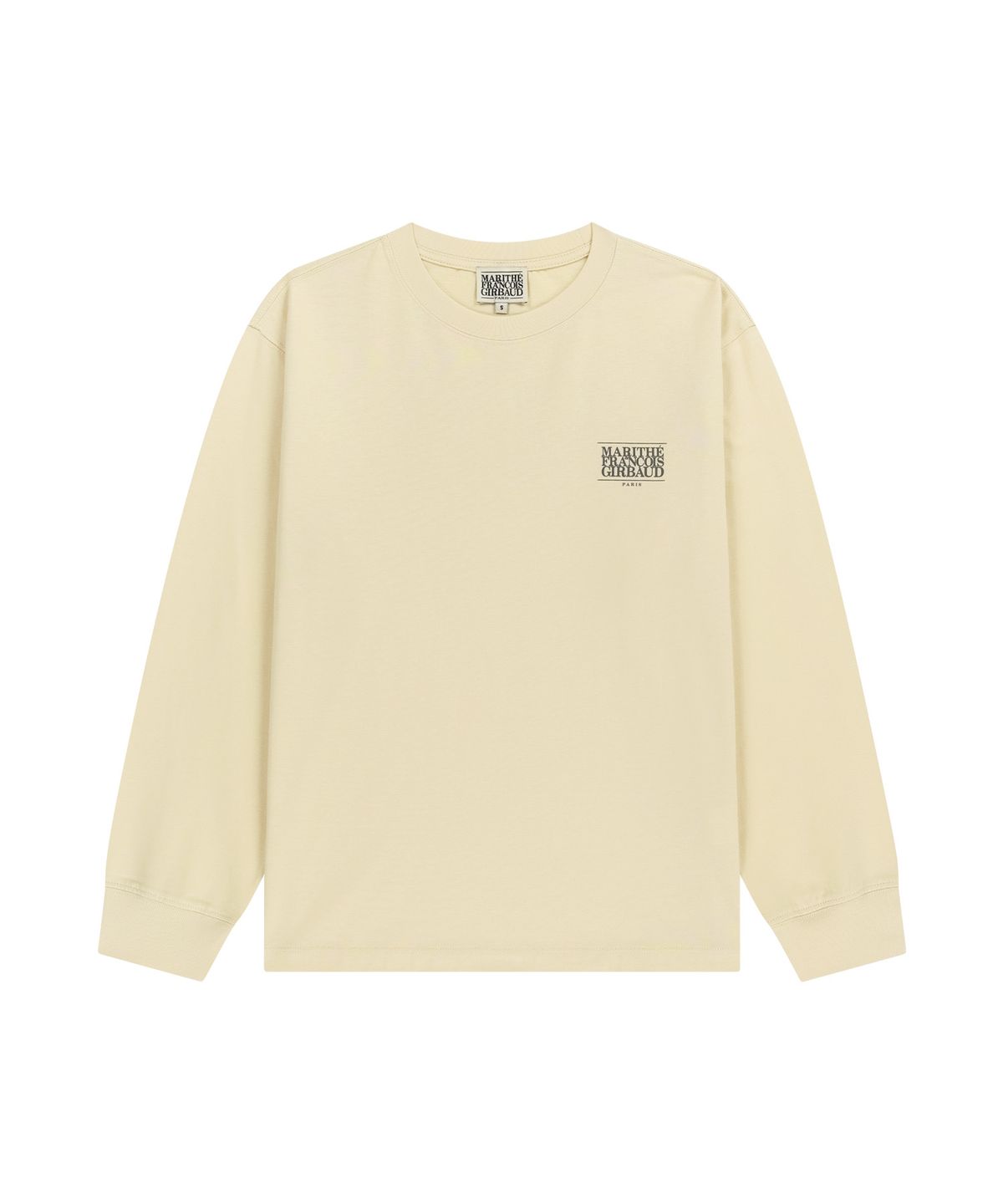 마리떼 프랑소와 저버(MARITHÉ + FRANҪOIS GIRBAUD) BACK CLASSIC LOGO LONG SLEEVE TEE butter