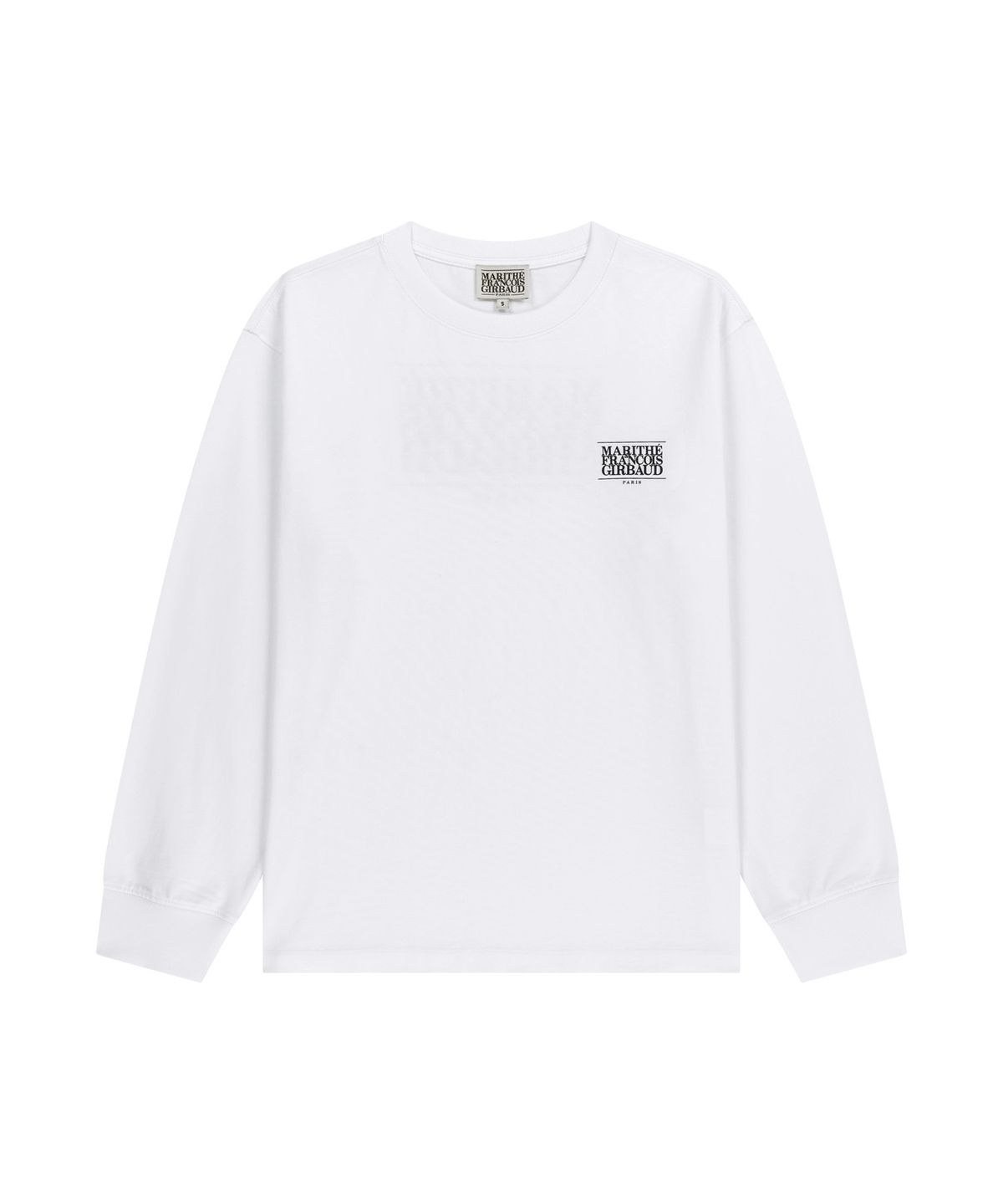 마리떼 프랑소와 저버(MARITHÉ + FRANҪOIS GIRBAUD) BACK CLASSIC LOGO LONG SLEEVE TEE white