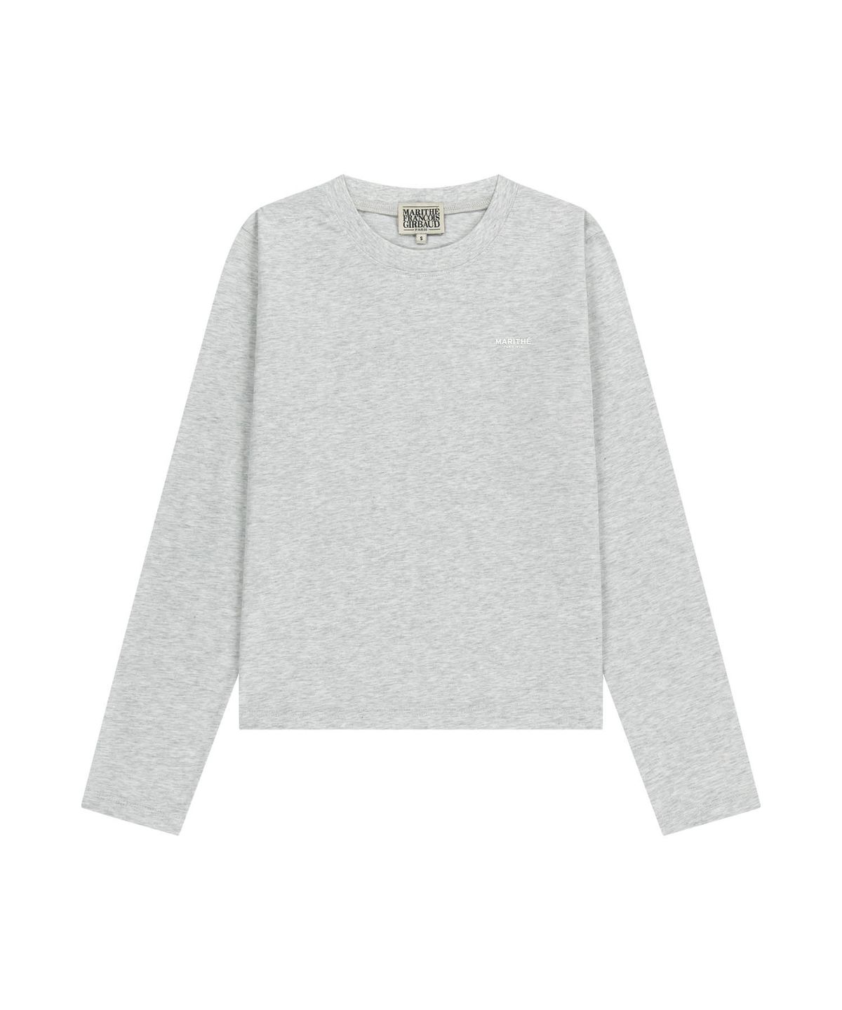 마리떼 프랑소와 저버(MARITHÉ + FRANҪOIS GIRBAUD) W REGULAR LOGO LONG SLEEVE TEE light heather gray