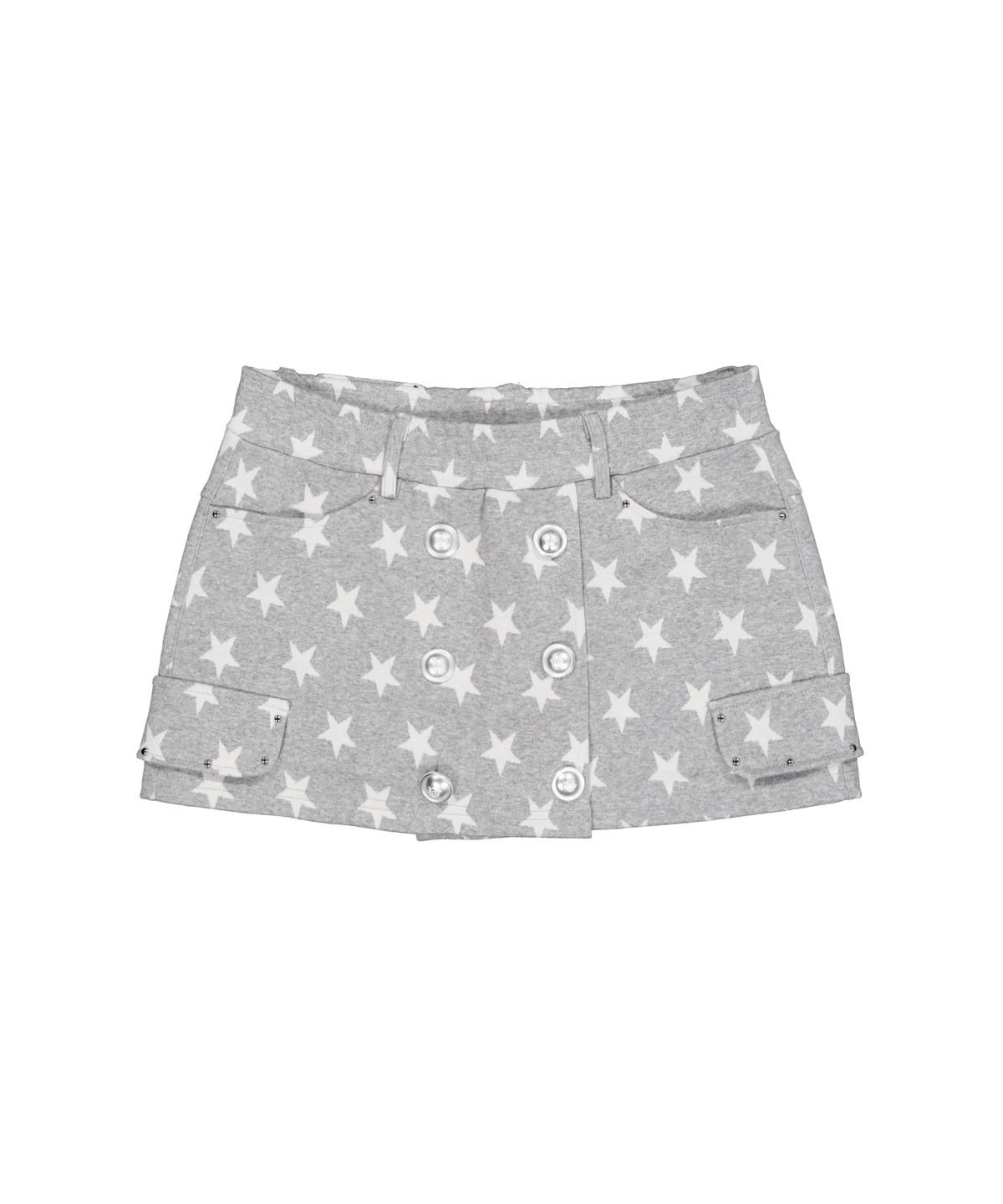 셋업이엑스이(SETUP-EXE) STAR DOUBLE BUTTON SKIRT PANTS / GRAY