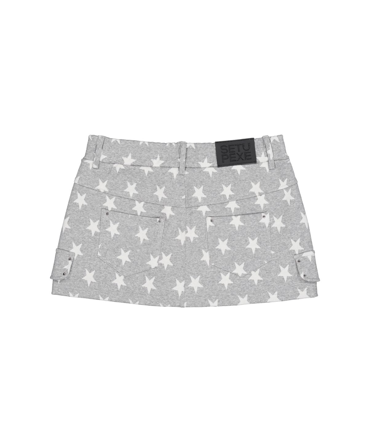 셋업이엑스이(SETUP-EXE) STAR DOUBLE BUTTON SKIRT PANTS / GRAY