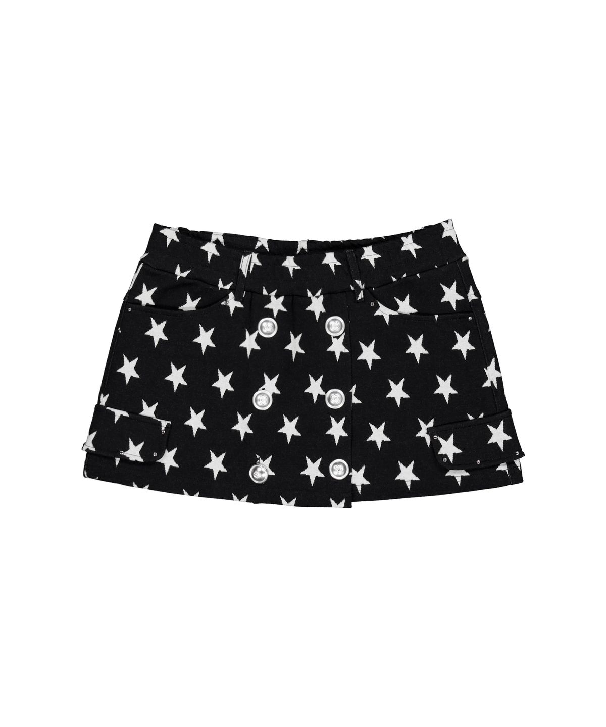 셋업이엑스이(SETUP-EXE) STAR DOUBLE BUTTON SKIRT PANTS / BLACK