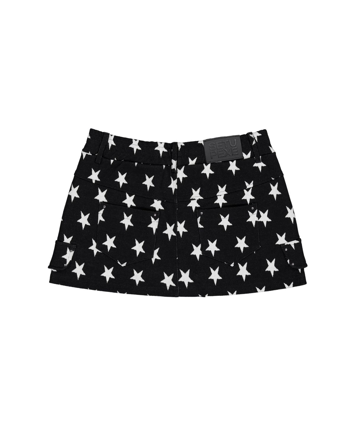 셋업이엑스이(SETUP-EXE) STAR DOUBLE BUTTON SKIRT PANTS / BLACK