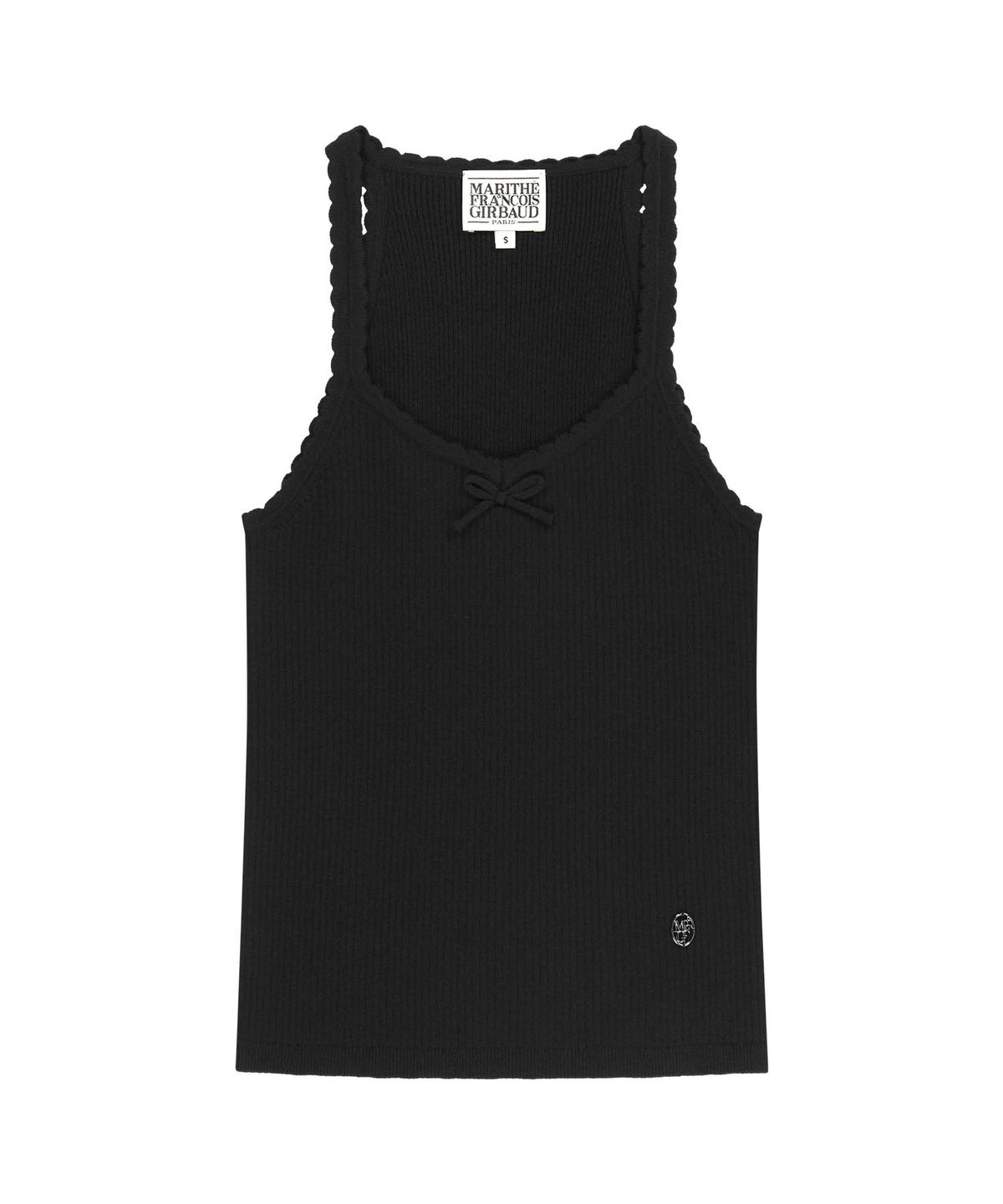 마리떼 프랑소와 저버(MARITHÉ + FRANҪOIS GIRBAUD) W LACE POINT KNIT VEST black