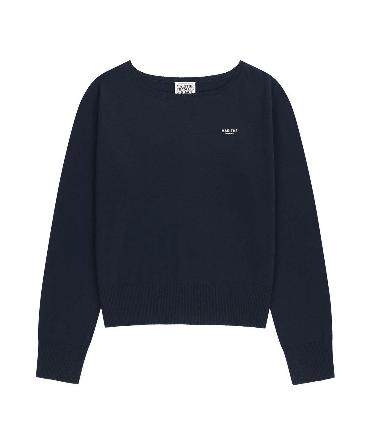 마리떼 프랑소와 저버(MARITHÉ + FRANҪOIS GIRBAUD) W BOAT NECK KNIT PULLOVER navy