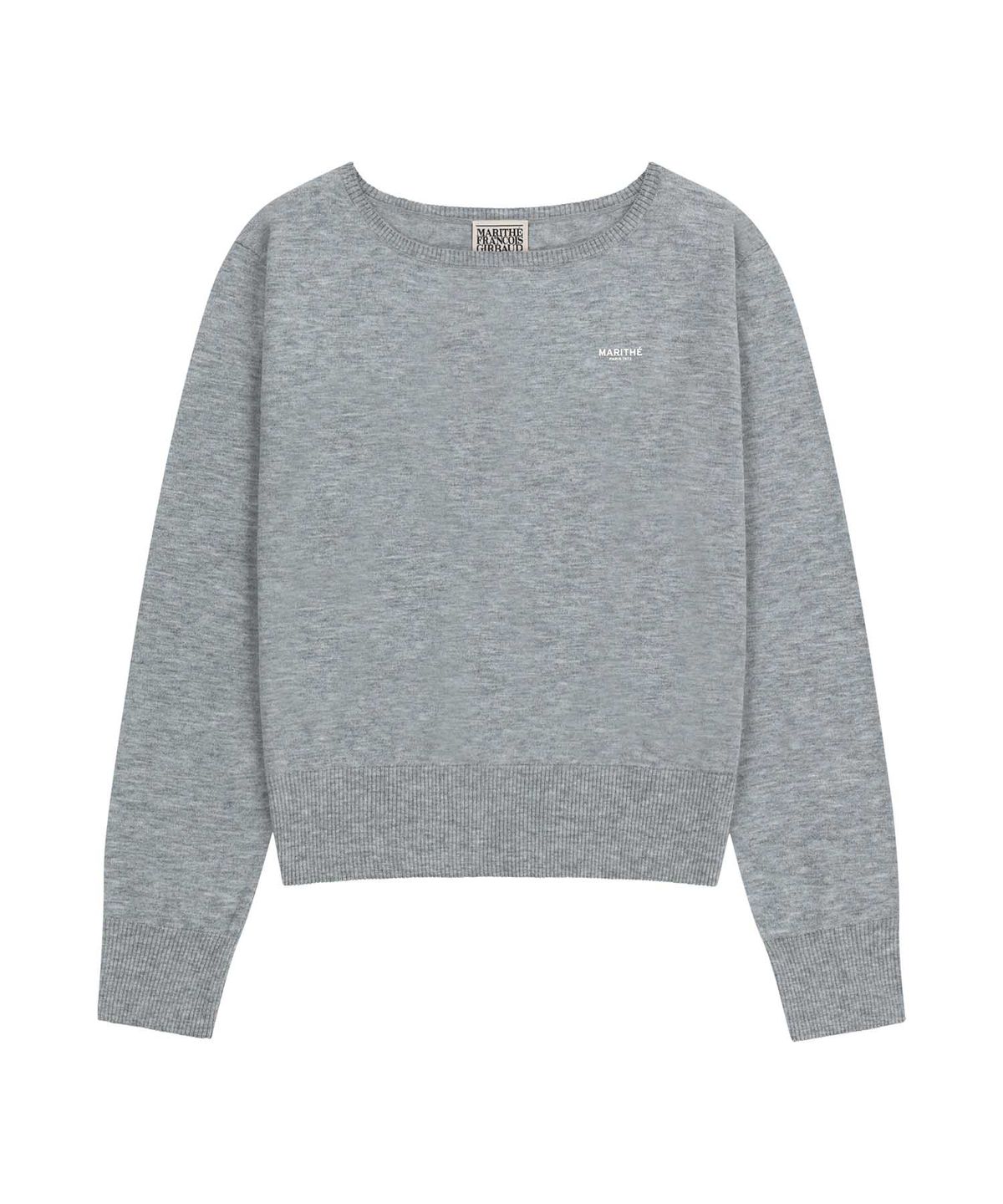 마리떼 프랑소와 저버(MARITHÉ + FRANҪOIS GIRBAUD) W BOAT NECK KNIT PULLOVER melange gray