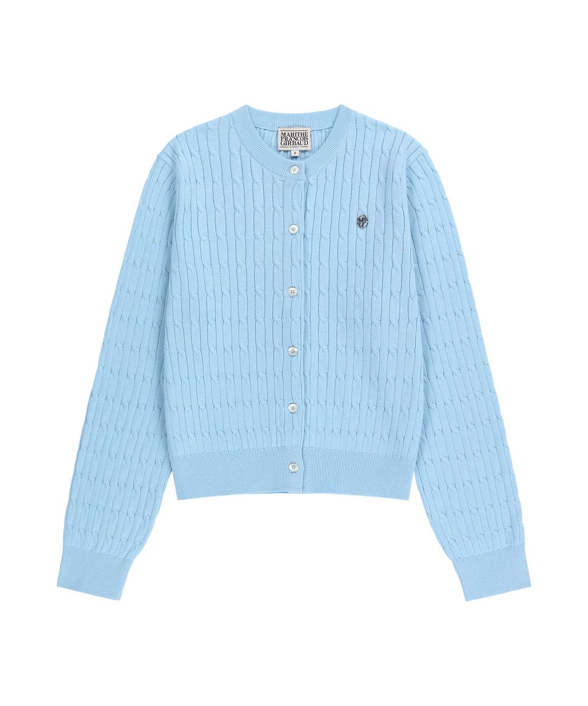 마리떼 프랑소와 저버(MARITHÉ + FRANҪOIS GIRBAUD) W CABLE KNIT CARDIGAN sky blue