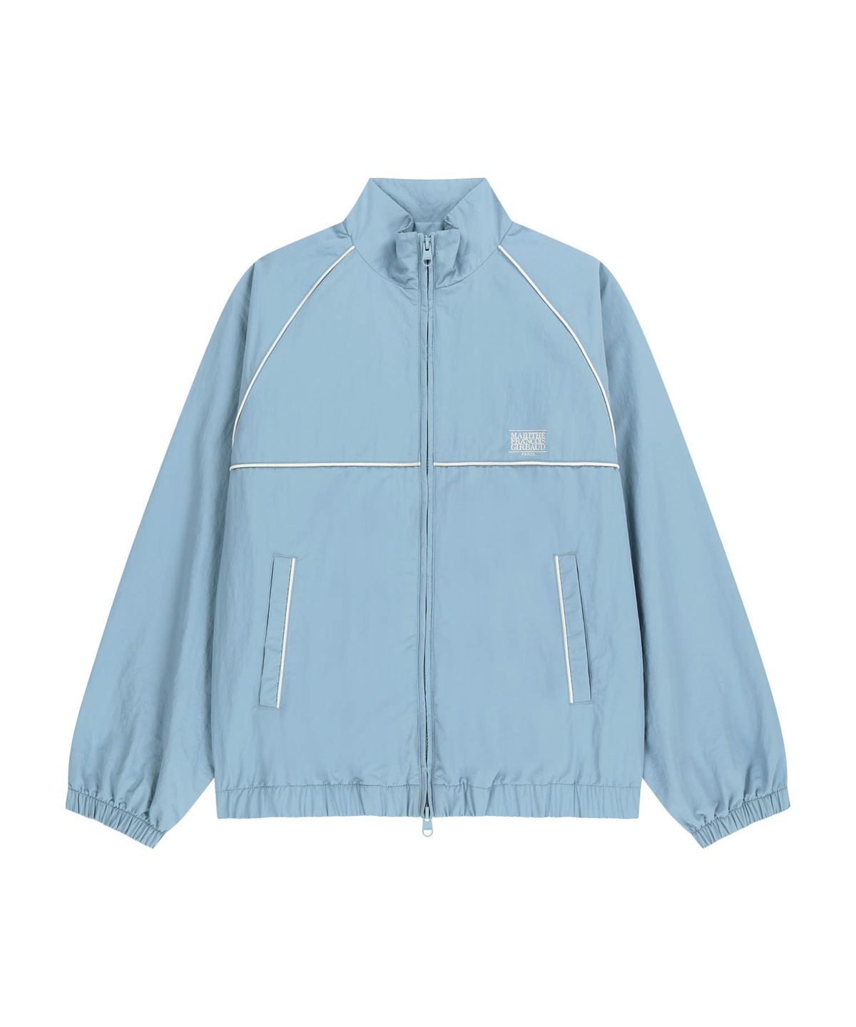 마리떼 프랑소와 저버(MARITHÉ + FRANҪOIS GIRBAUD) CLASSIC LOGO HIGH NECK WIND JACKET ash blue