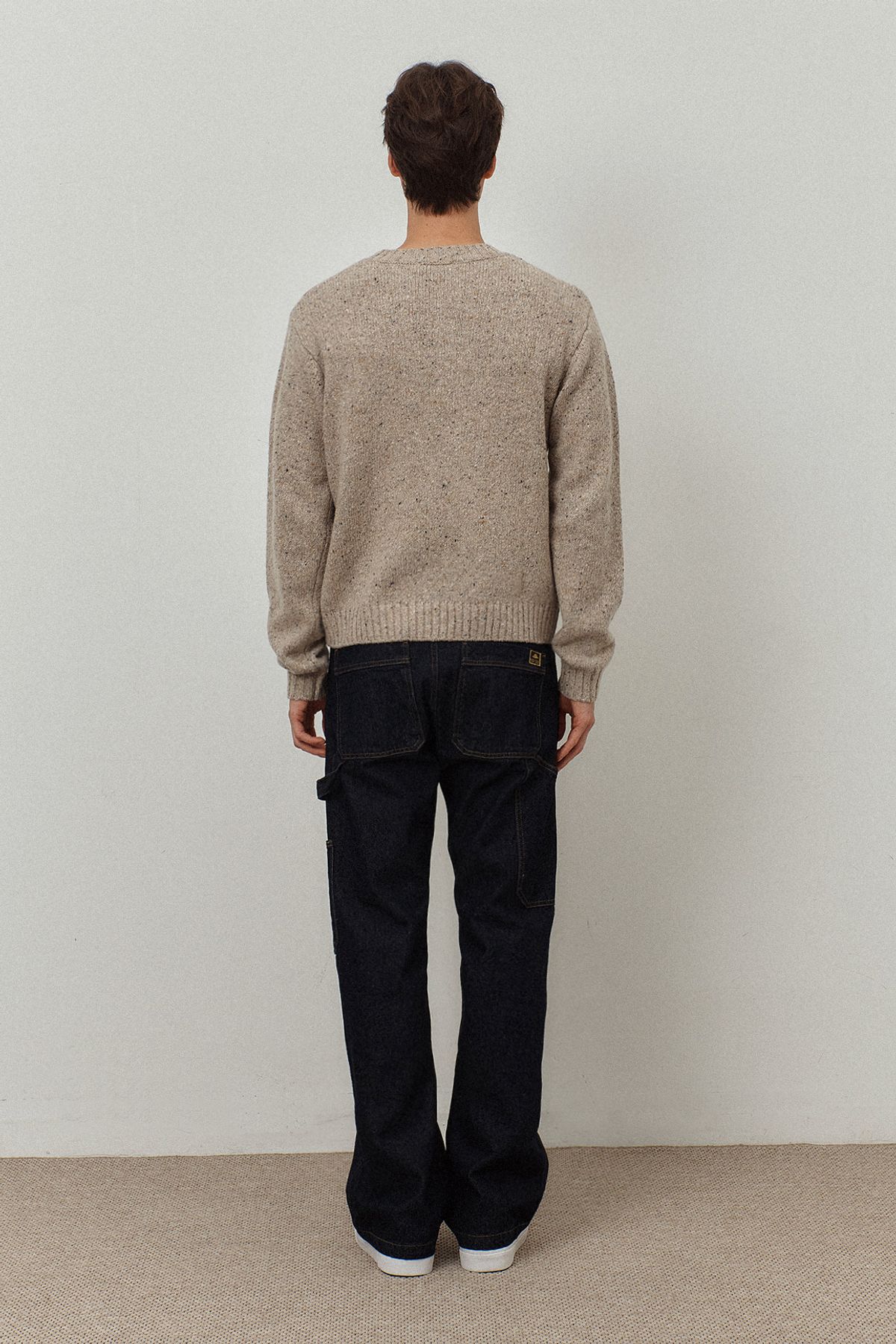 르몽생미셸(LE MONT ST MICHEL) Angora wool graphic pullover_Beige