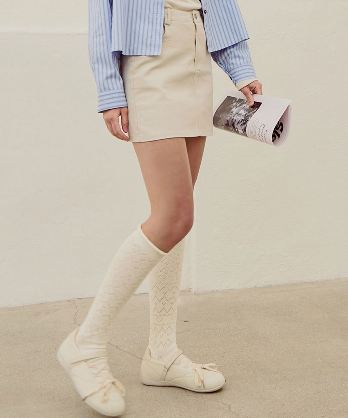 슬로우롤리(SLOWLOLLI) Daily short denim skirt_3 Colors